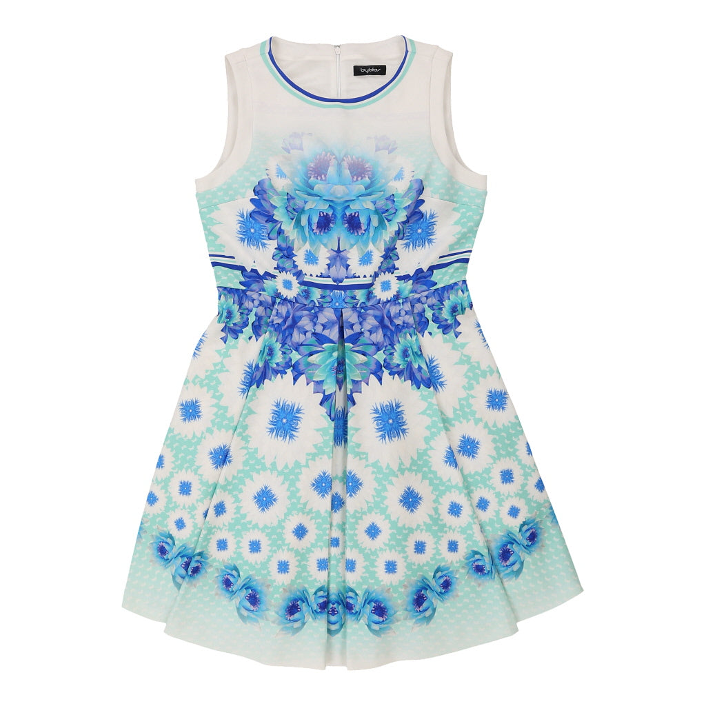 Byblos Floral Dress - Small White Polyester | Size: small Refurbished - N/A (Preloved Designer is not a specific brand, it refurbished available on Cerqular