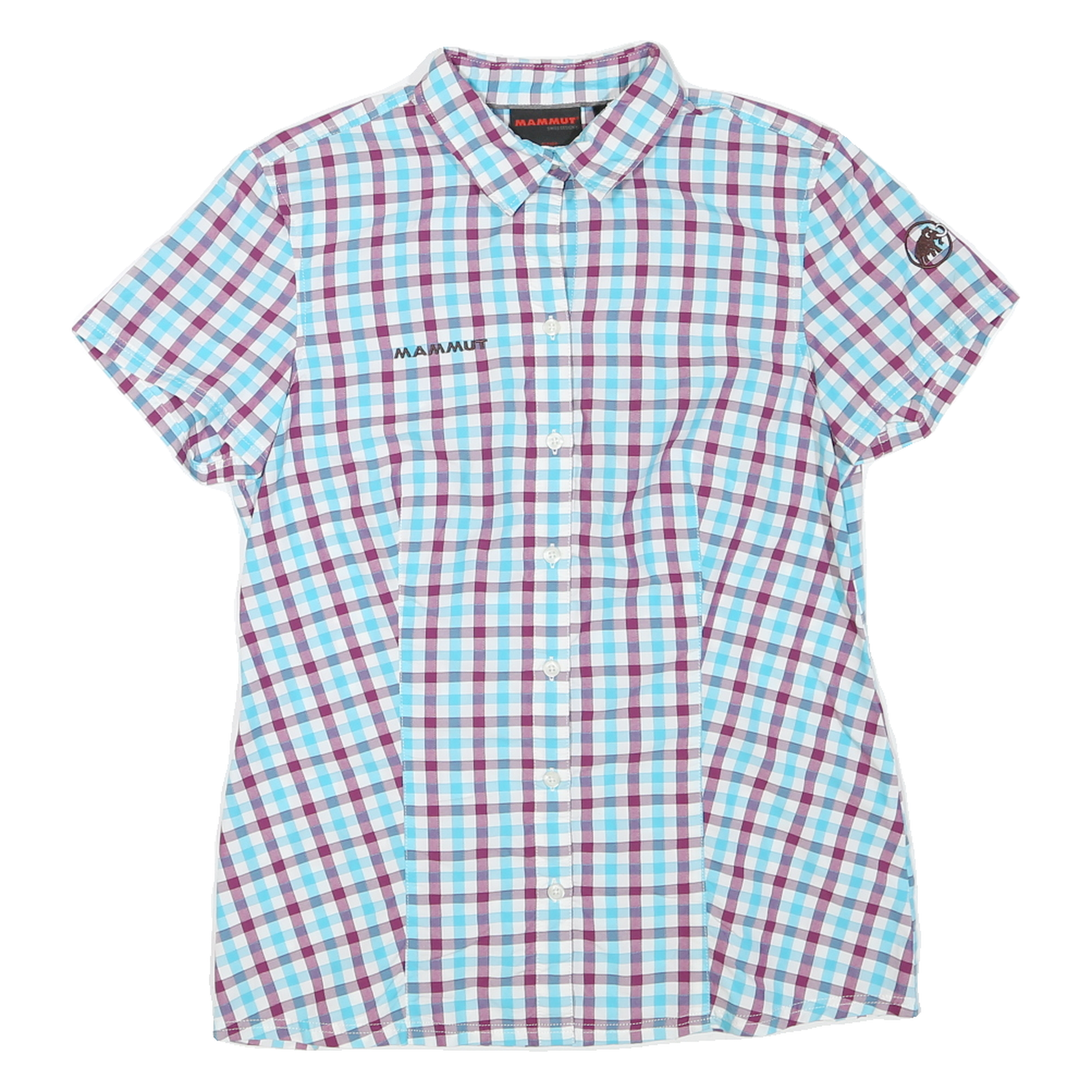 MAMMUT Womens Blue & Purple Check Shirt M Outdoor Casual Lightweight Shirt Refurbished - N/A refurbished available on Cerqular