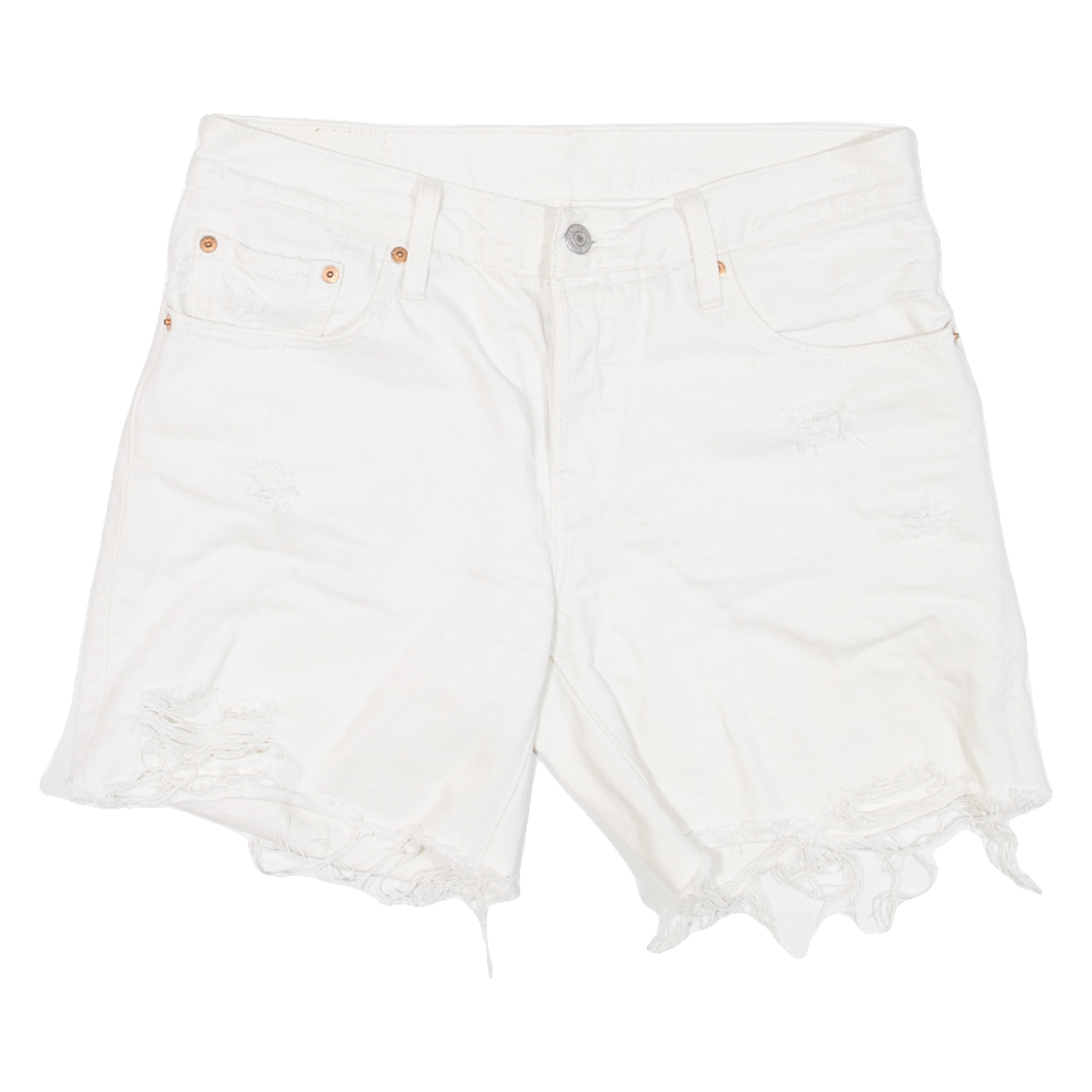 LEVI'S 501 CT Womens Jorts Shorts White XS W26 Refurbished - N/A refurbished available on Cerqular