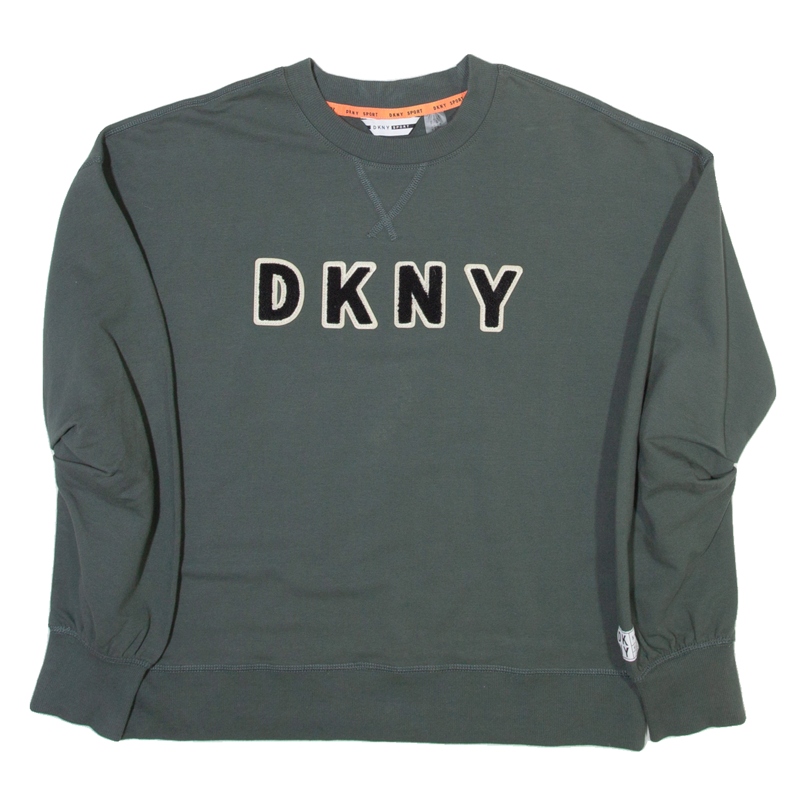 DKNY Womens Sweatshirt Green XS Refurbished - N/A refurbished available on Cerqular