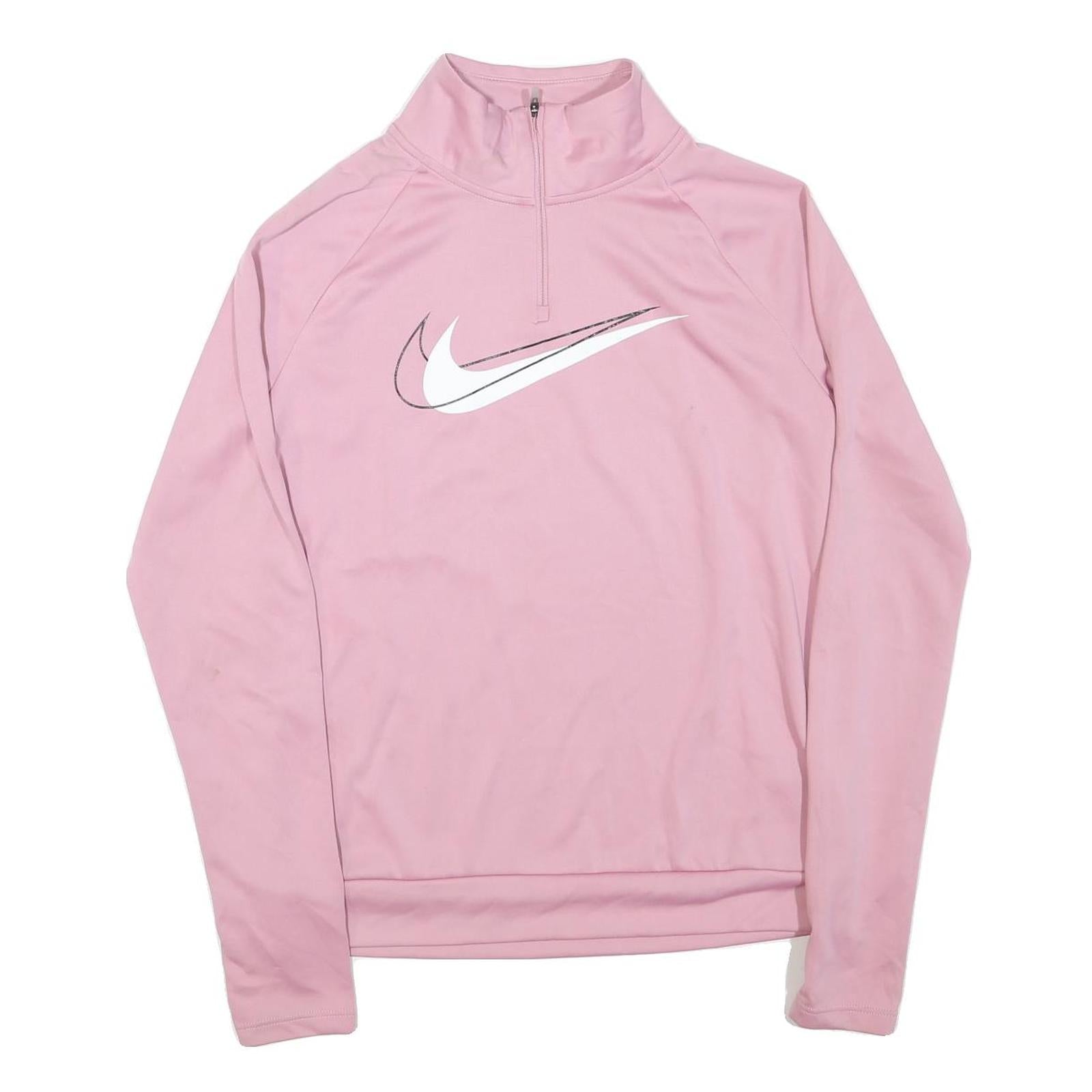 NIKE Mens Pink Slogan T-Shirt XS Long Sleeve 1/4 Zip Athletic Sportswear Refurbished - N/A refurbished available on Cerqular
