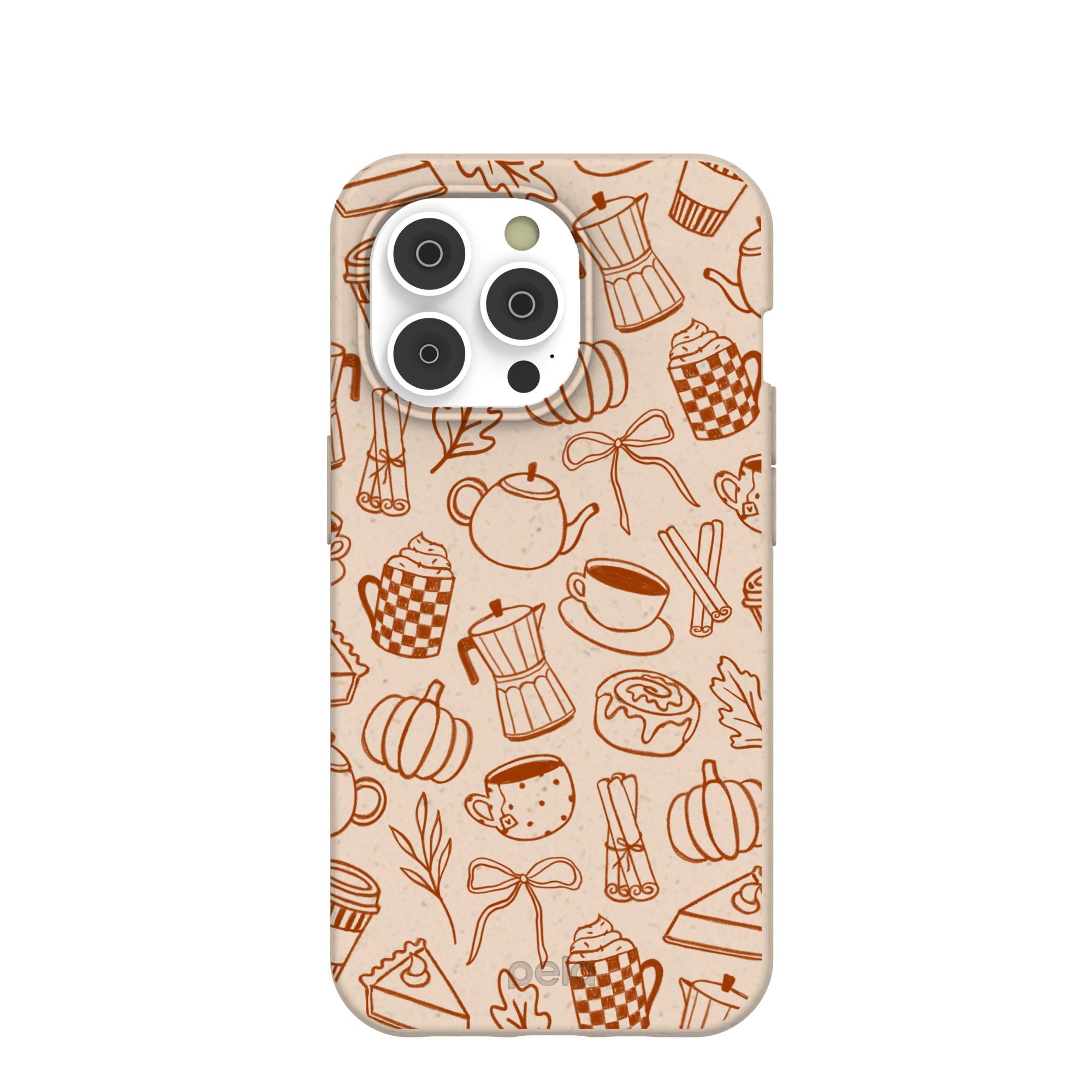 Seashell Pumpkin Spice iPhone 14 Pro Case Refurbished - Pela Case refurbished available on Cerqular