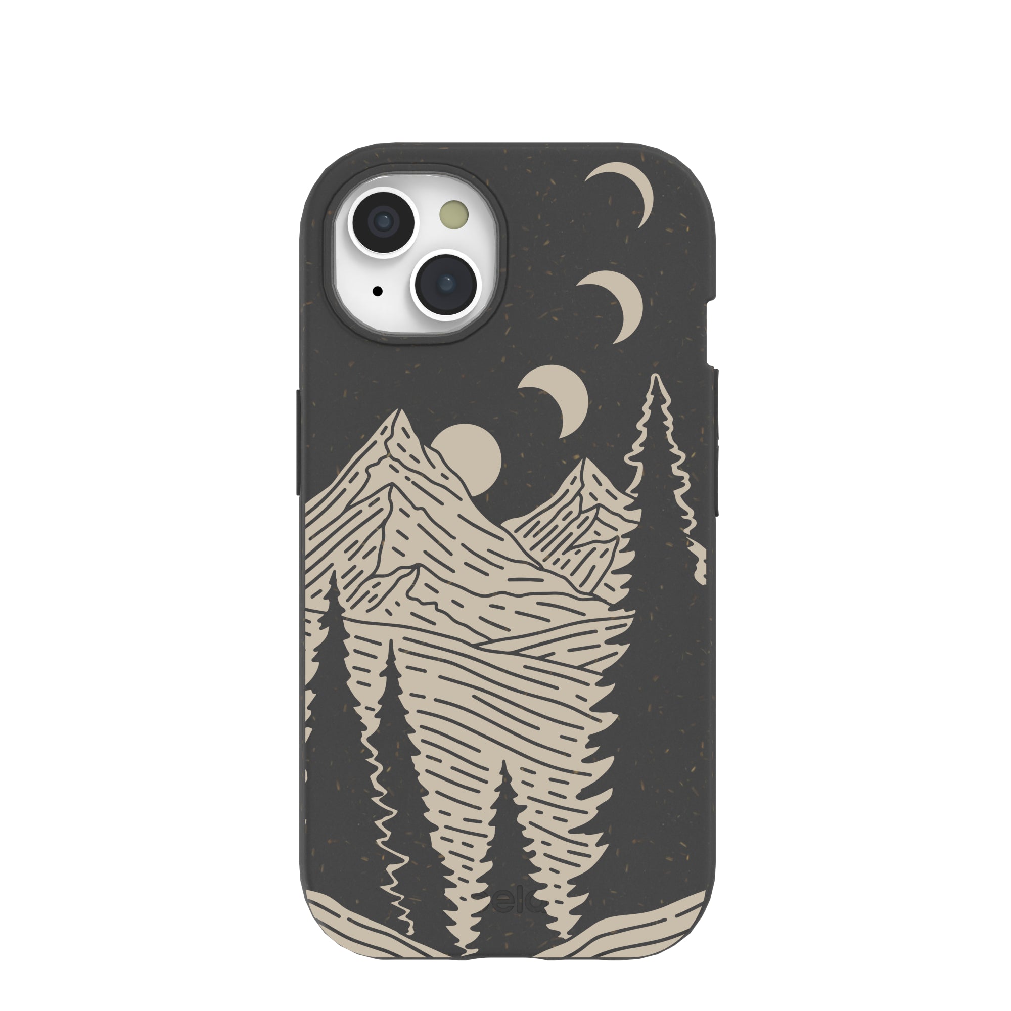 Black Moonlight Peaks iPhone 15 Case Refurbished - Pela Case refurbished available on Cerqular