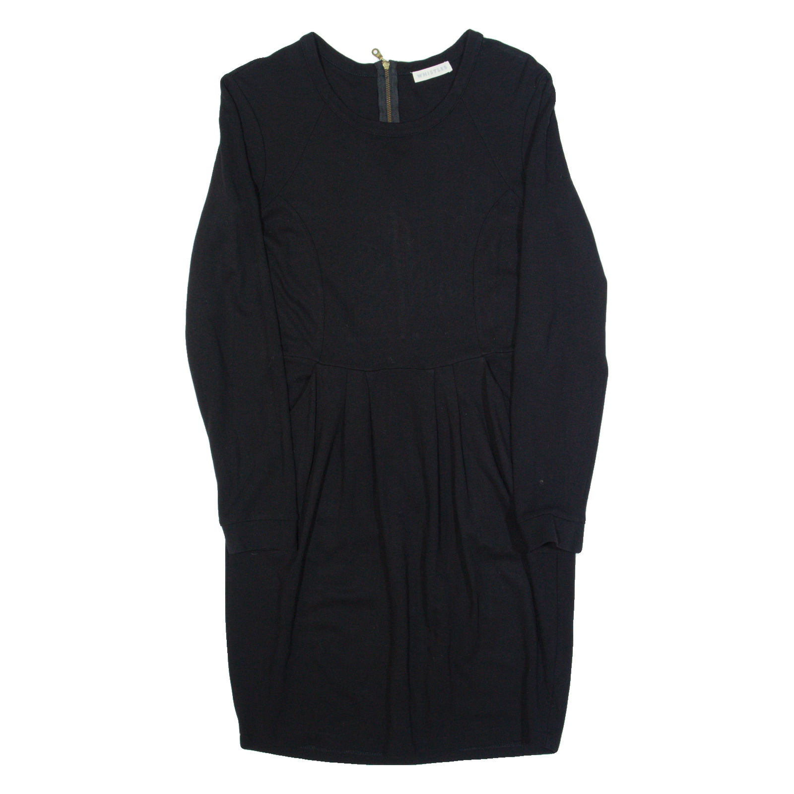 WHISTLES Womens Pencil Dress Black Long Sleeve Knee Length UK 10 Refurbished - N/A refurbished available on Cerqular