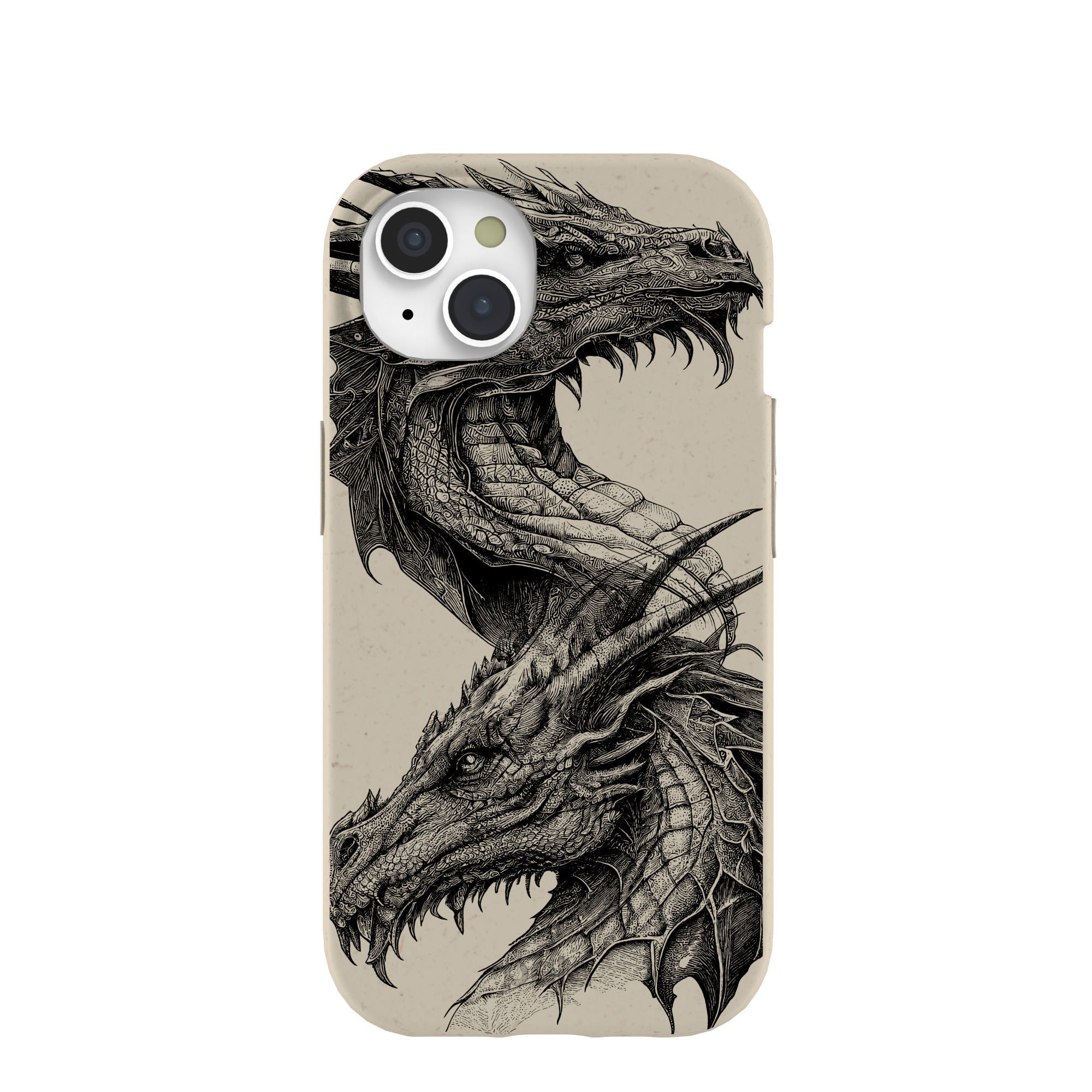 London Fog Twin Dragons iPhone 15 Case Refurbished - Pela Case refurbished available on Cerqular