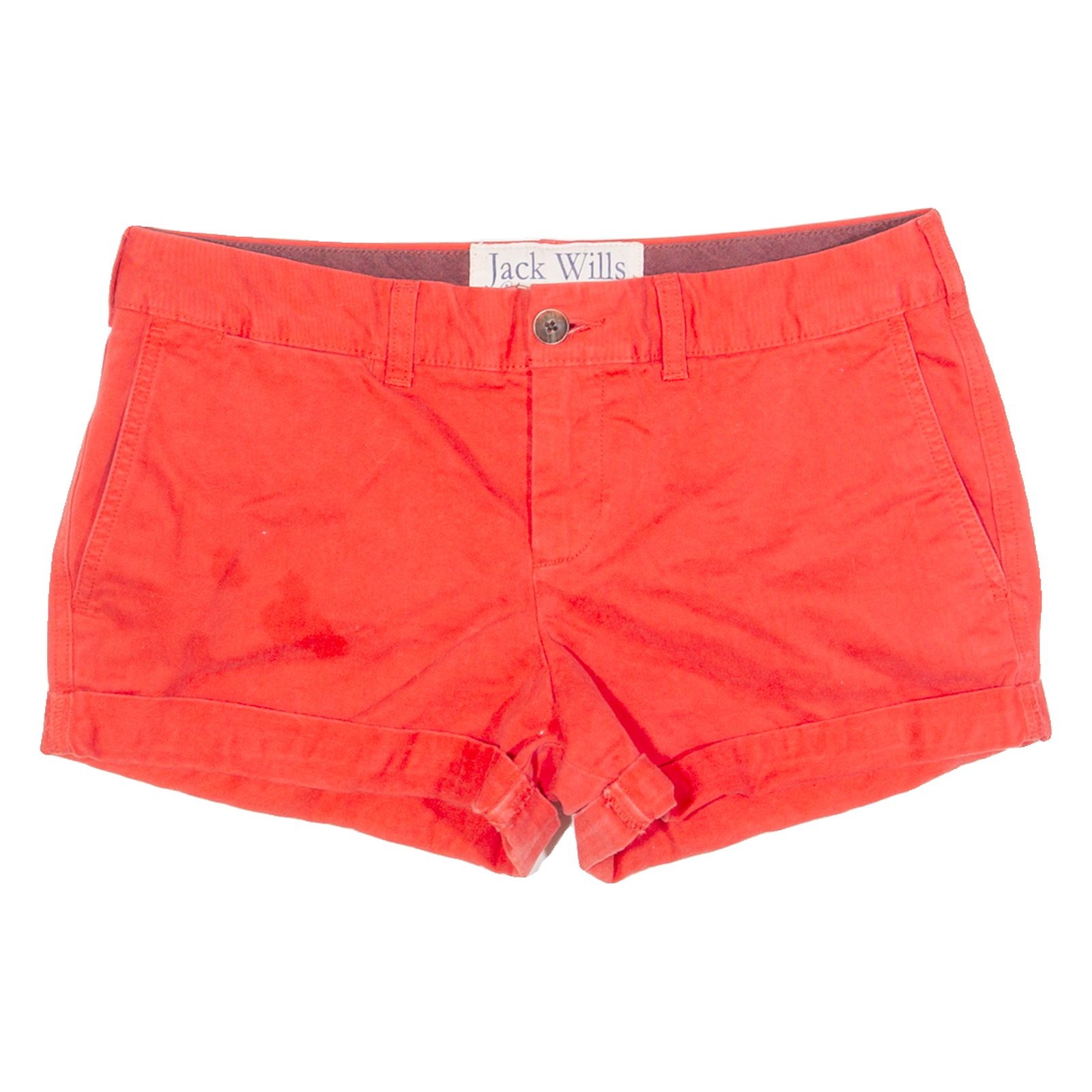 JACK WILLS Womens Denim Shorts Red UK 10 W32 Refurbished - N/A refurbished available on Cerqular