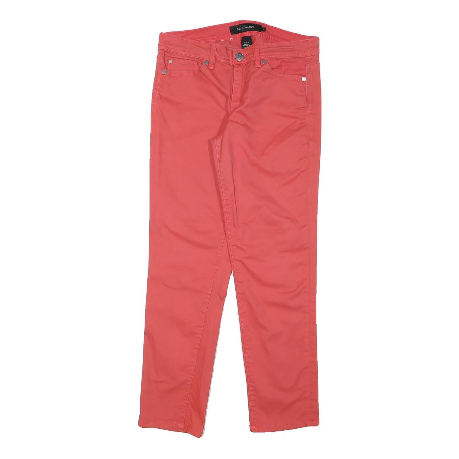 Buy CALVIN KLEIN Womens Cotton Blend Coral Slim Straight Trousers W26 L27 Stylish Refurbished - $41.59 CALVIN KLEIN Womens Cotton Blend Coral Slim Straight Trousers W26 L27 Stylish Refurbished - N/A refurbished available on Cerqular