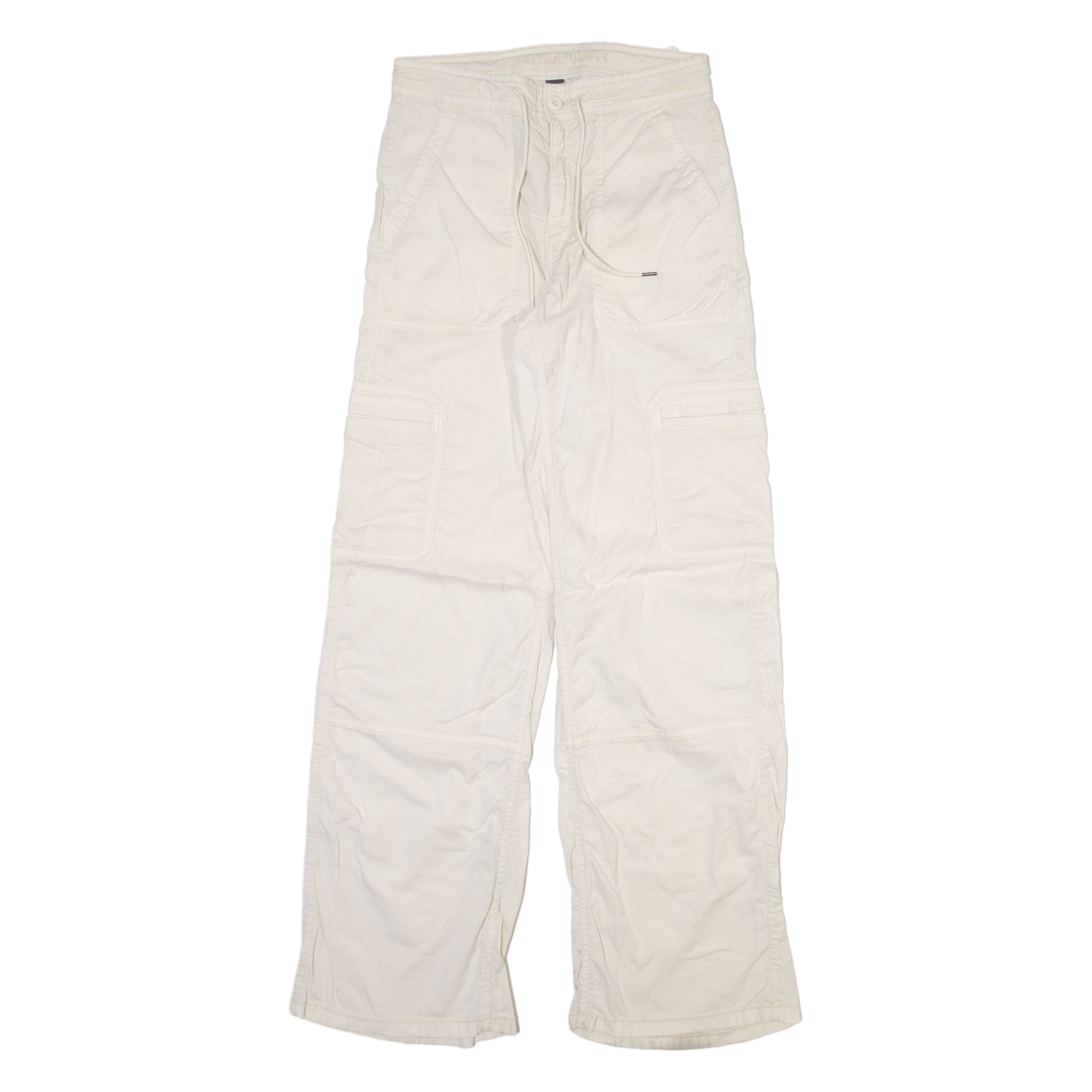 AMERICAN EAGLE Womens Trousers Cream Regular Wide-Leg W27 L31 Refurbished - N/A refurbished available on Cerqular