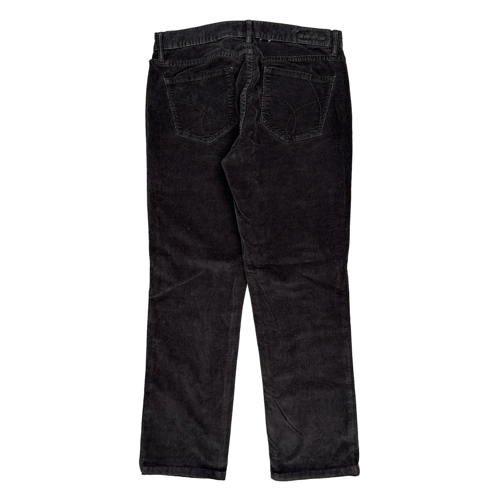 Calvin Klein Jeans Cord Trousers - 30″ Waist Black Cotton Refurbished - Thrifted (note: this is a term often used to describe second- refurbished available on Cerqular