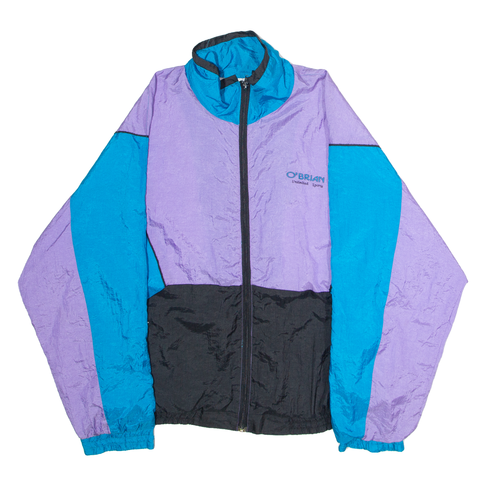 O'BRIAN Mens Shell Jacket Purple 90s Colourblock L Refurbished - N/A refurbished available on Cerqular