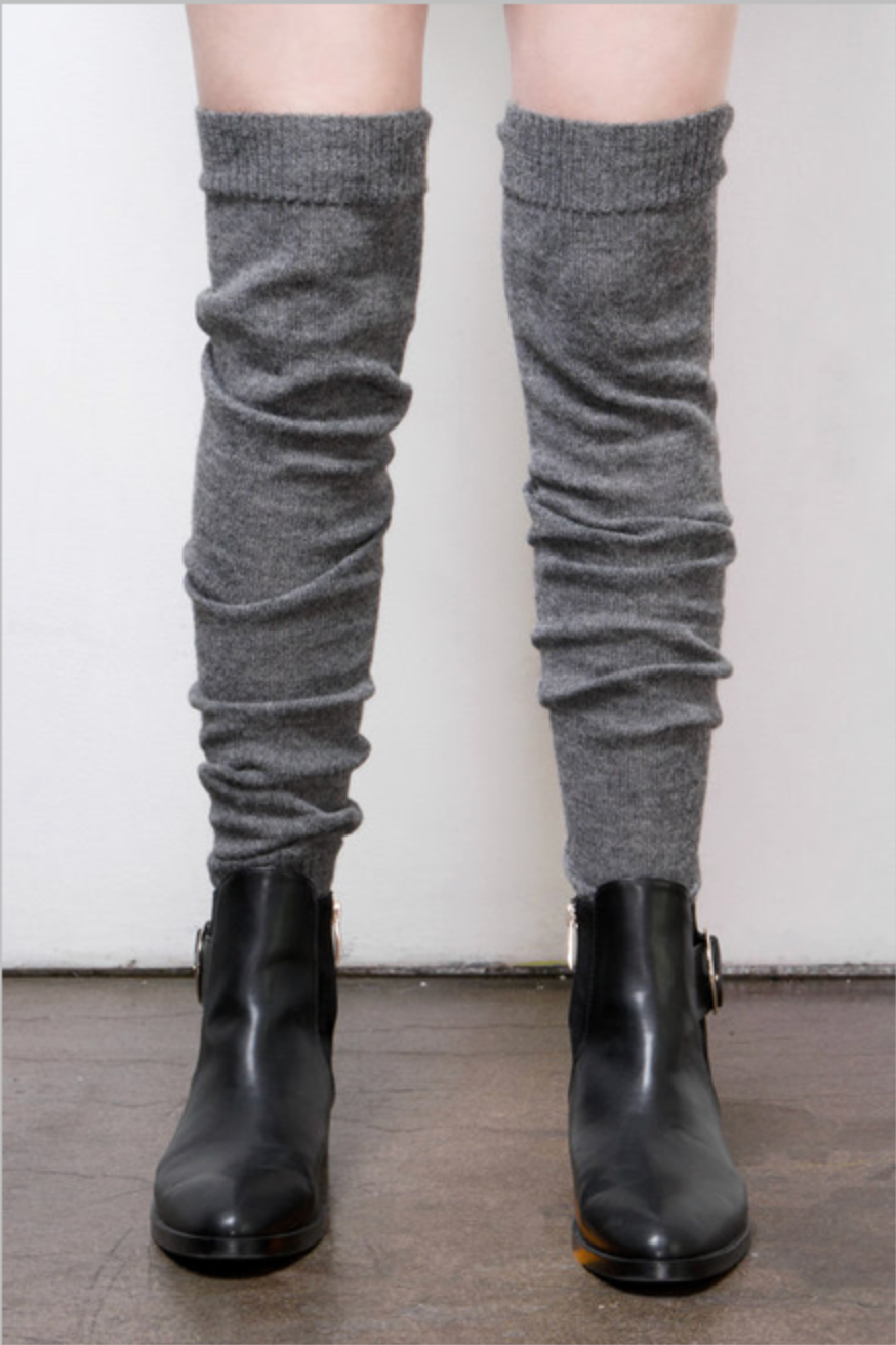 Leg Warmers - Alpaca - Grey | Size: one size Refurbished - N/A (Note: There is no well-known brand called "AR refurbished available on Cerqular