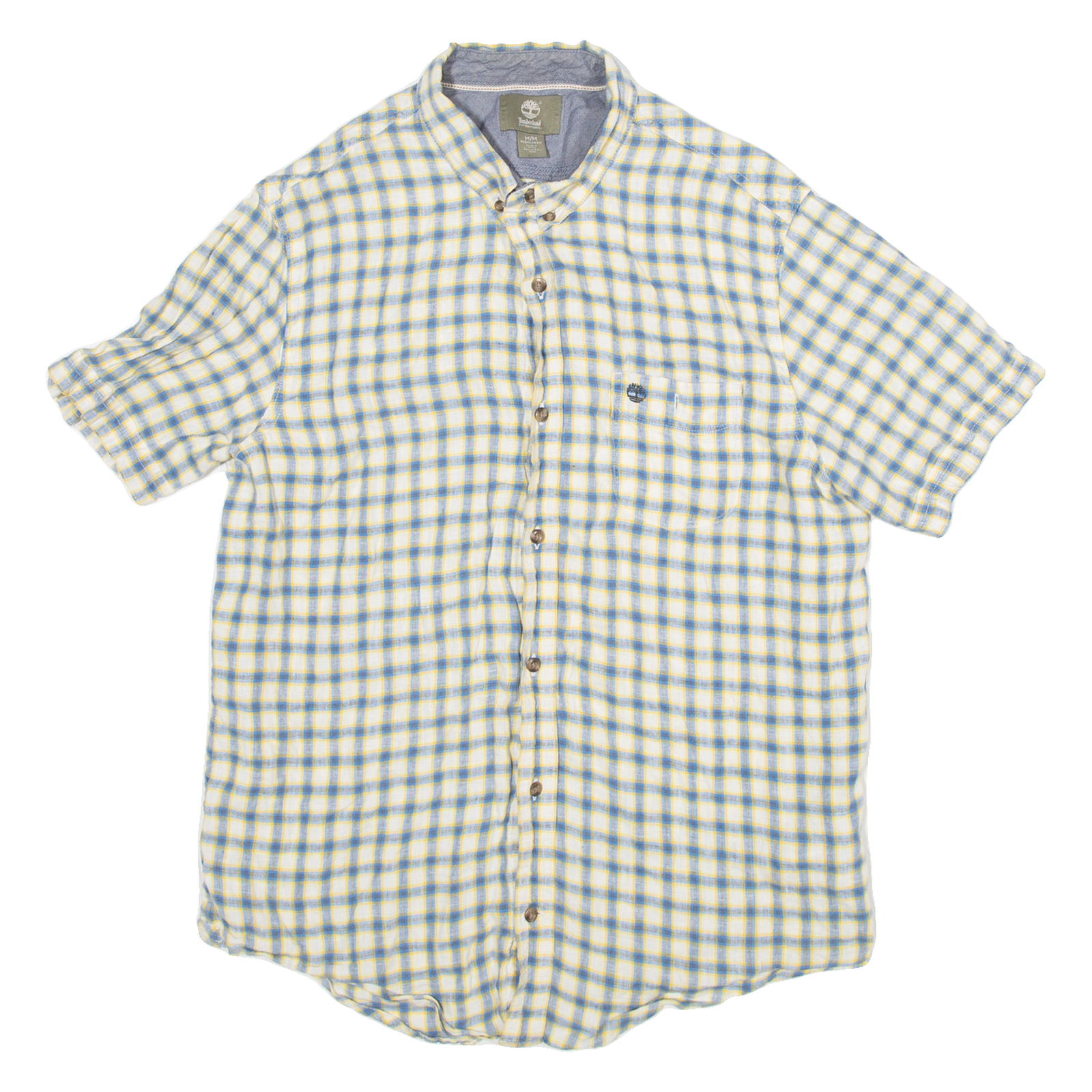 TIMBERLAND Regular Fit Mens Shirt Blue Gingham M Refurbished - N/A refurbished available on Cerqular