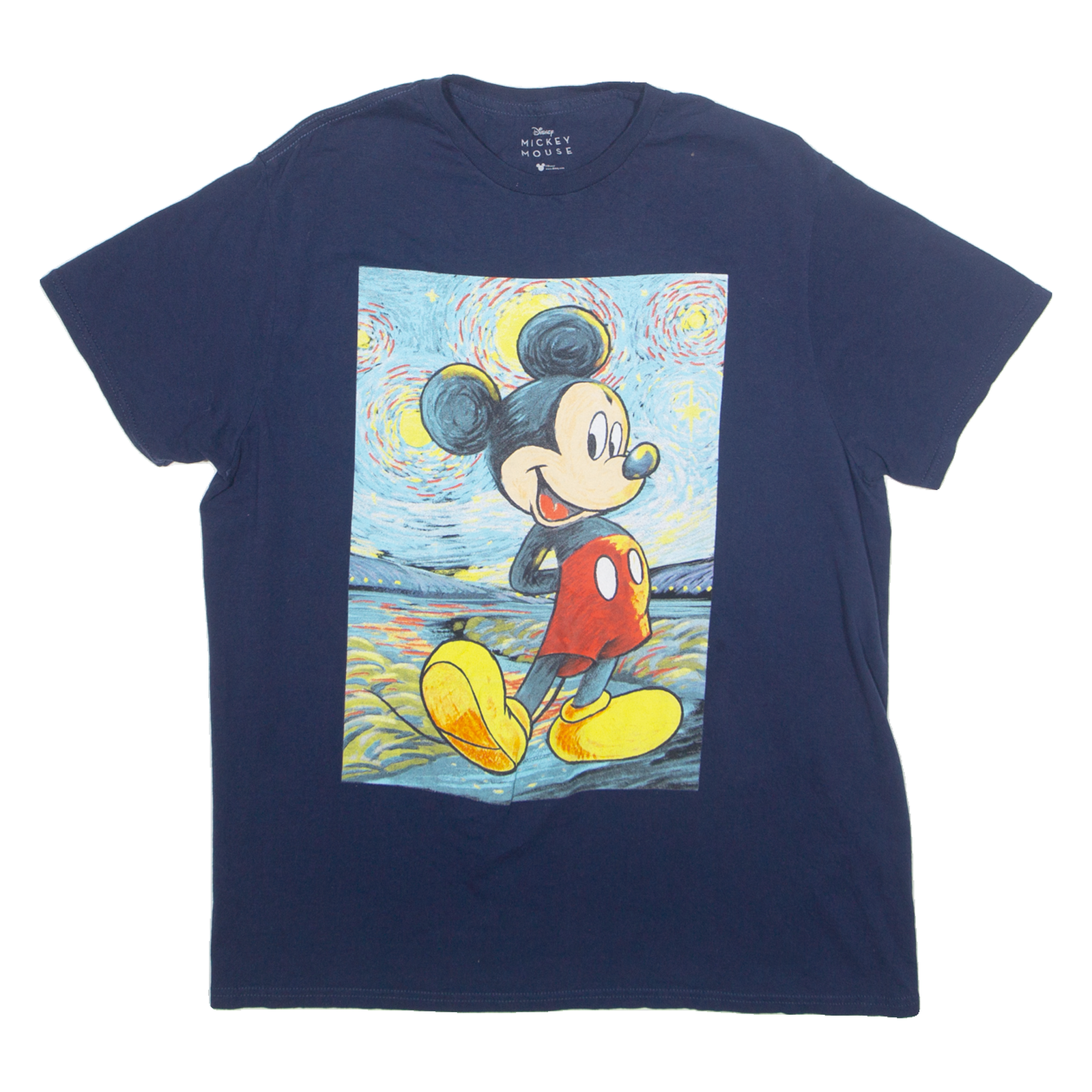 DISNEY Mickey Portrait Mens T-Shirt Blue USA L Refurbished - N/A refurbished available on Cerqular