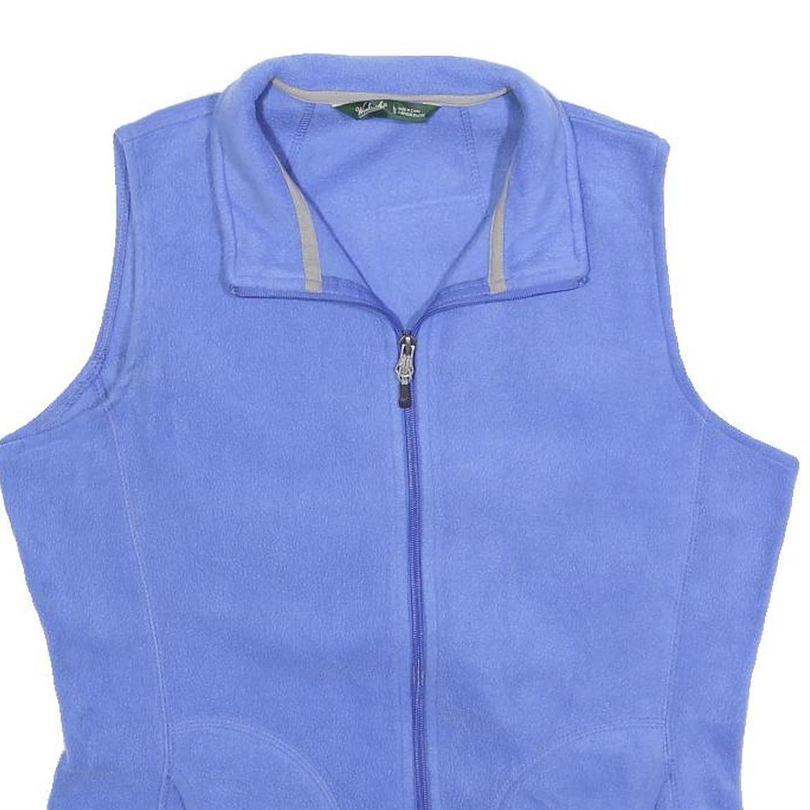 WOOLRICH Womens Blue Polyester Fleece Waistcoat L Zip Plain Casual Outdoor Refurbished - N/A refurbished available on Cerqular
