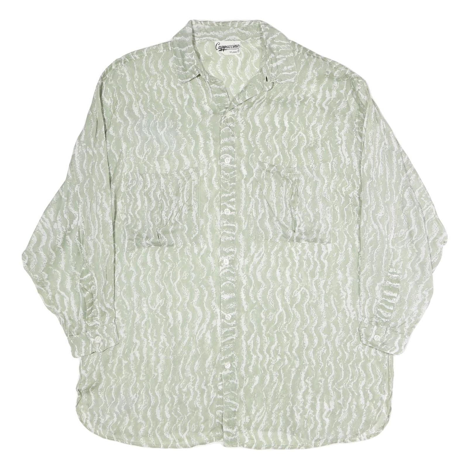 Buy CAPPICHINO Womens Green Printed Shirt Long Sleeve Collared XL Lightweight Refurbished - $18.19 CAPPICHINO Womens Green Printed Shirt Long Sleeve Collared XL Lightweight Refurbished - N/A refurbished available on Cerqular