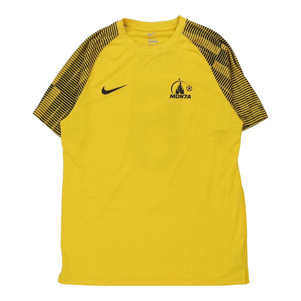 Nike Football Shirt - Large Yellow Polyester Refurbished - Thrifted (note: this is a term often used to describe second- refurbished available on Cerqular