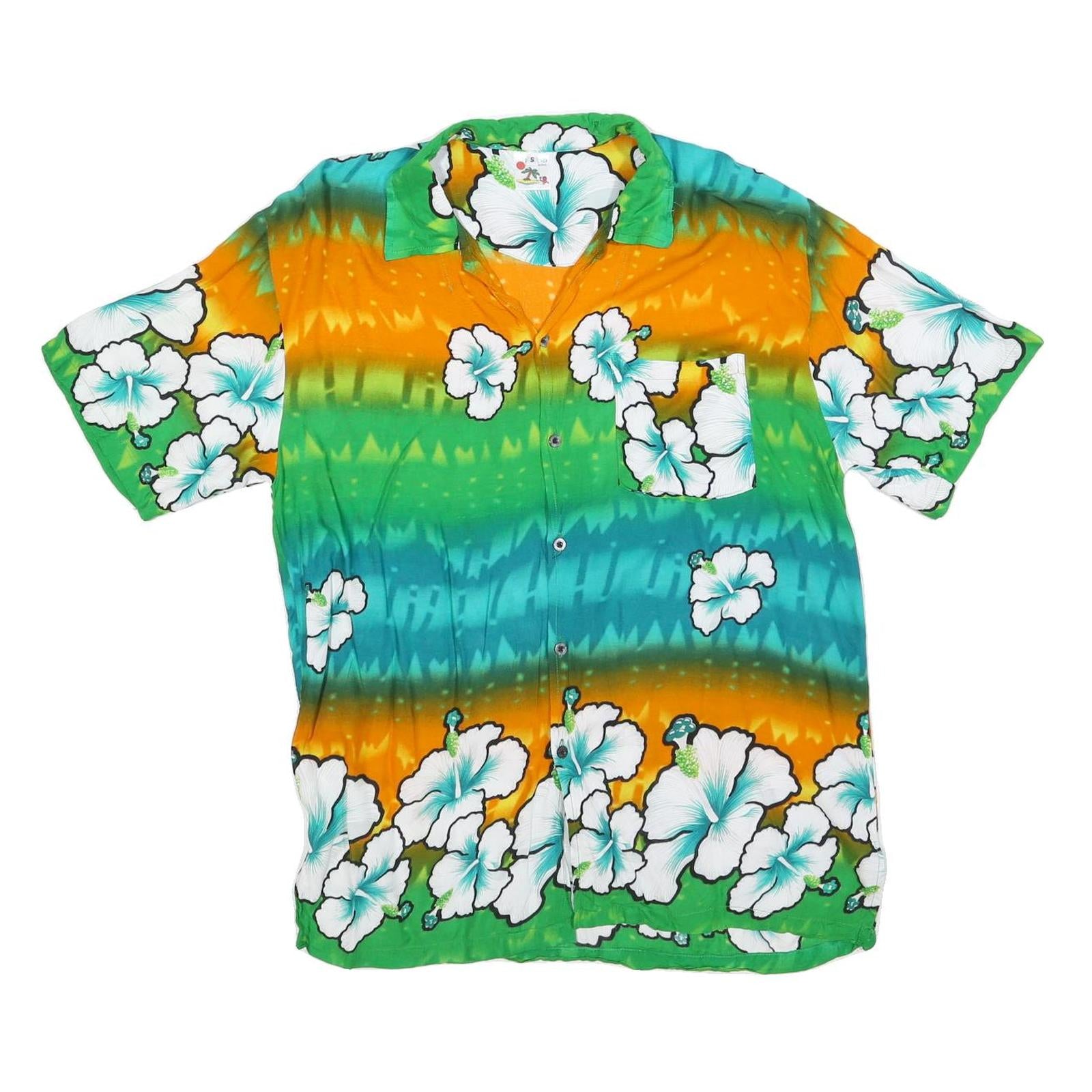 Buy ISLAND EXPRESSIONS Mens Green & Orange Floral Hawaiian Shirt S Cotton Blend Refurbished - $19.49 ISLAND EXPRESSIONS Mens Green & Orange Floral Hawaiian Shirt S Cotton Blend Refurbished - N/A refurbished available on Cerqular