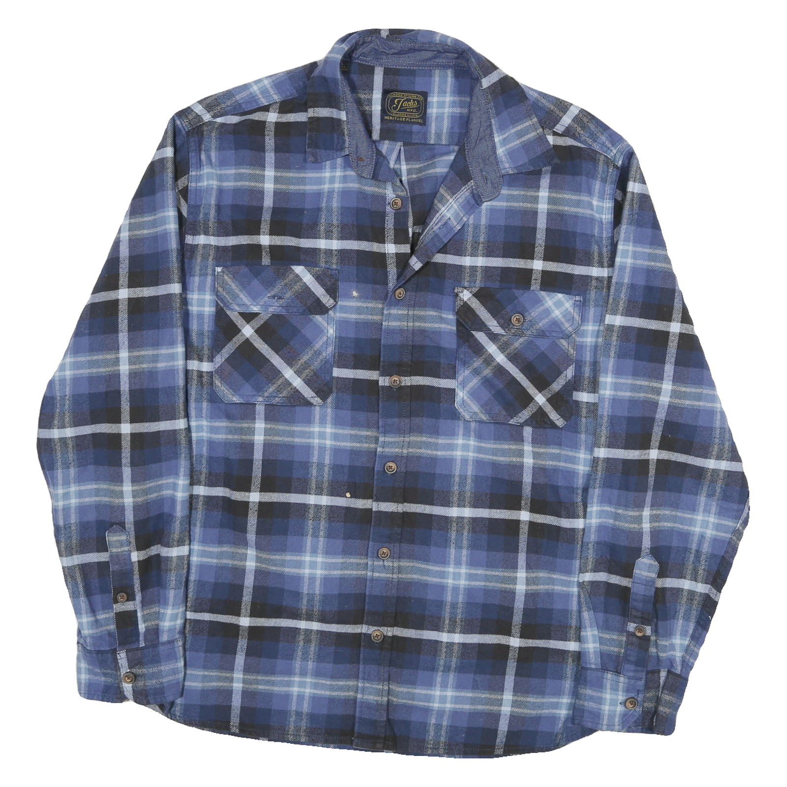 Buy JACHS Mens Blue & Black Check Flannel Shirt XL Classic Cotton Blend Casual Refurbished - $28.59 JACHS Mens Blue & Black Check Flannel Shirt XL Classic Cotton Blend Casual Refurbished - N/A refurbished available on Cerqular