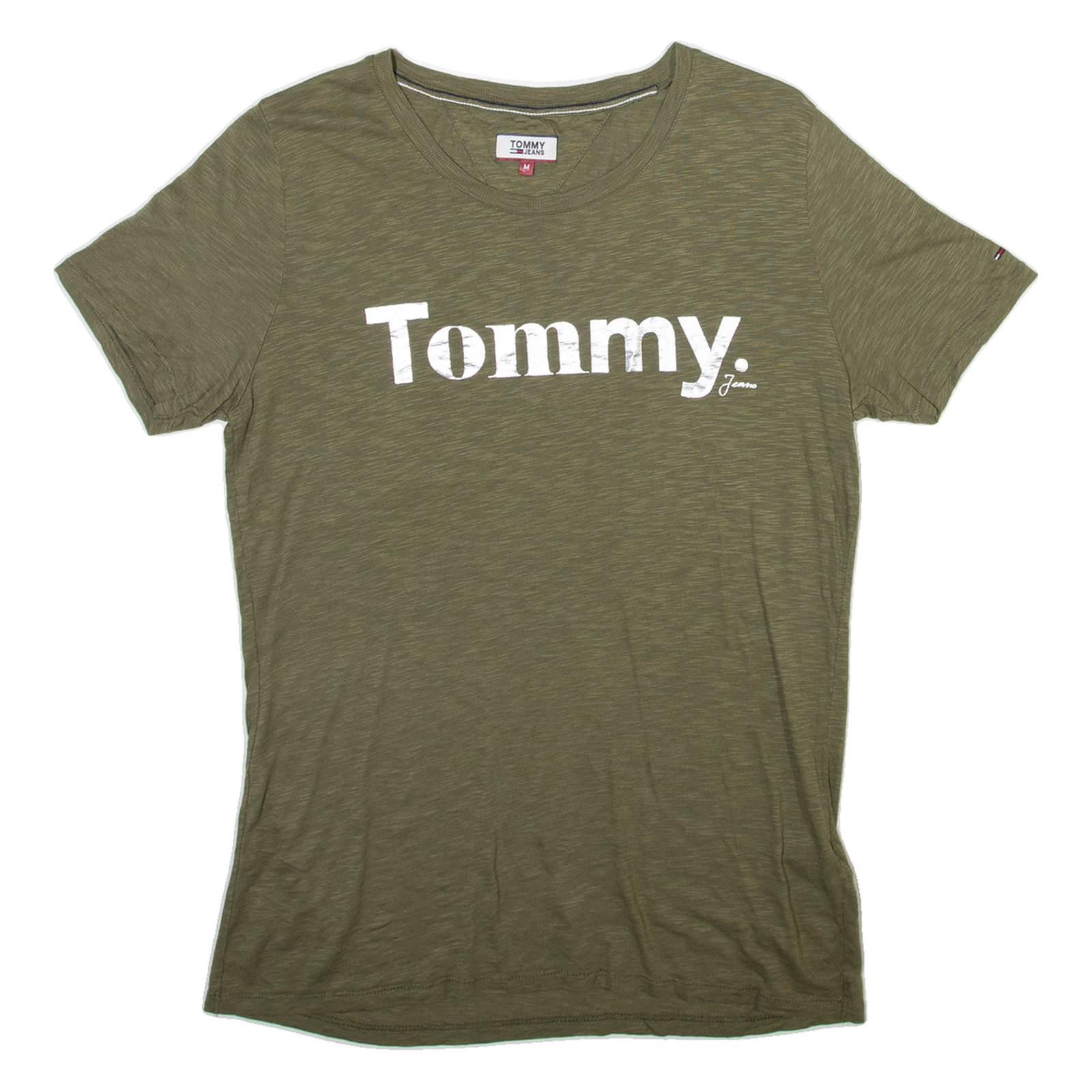 TOMMY JEANS Womens T-Shirt Green M Refurbished - N/A refurbished available on Cerqular