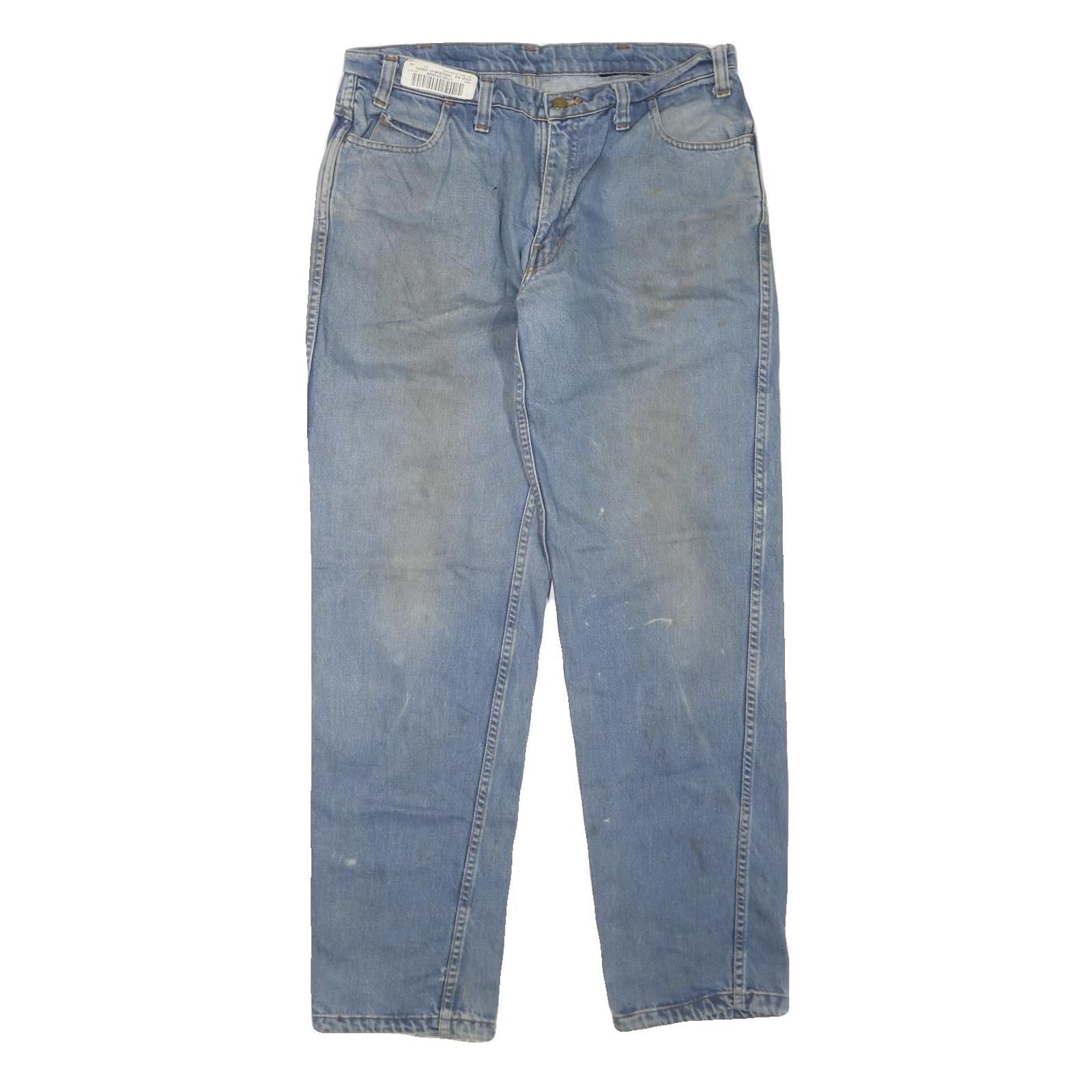 DICKIES Mens Jeans Blue Regular Straight Denim Medium W34 L33 Workwear Refurbished - N/A refurbished available on Cerqular