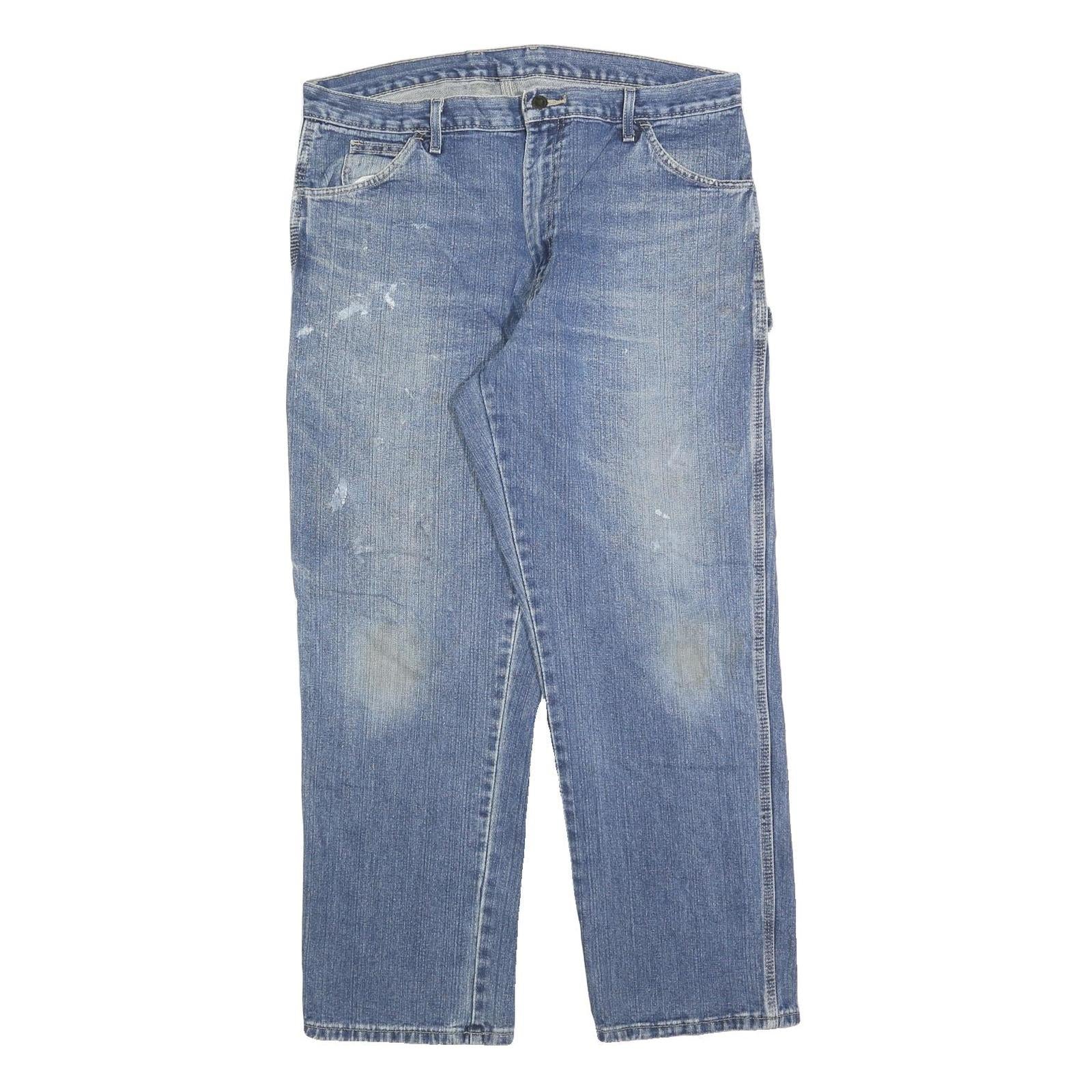 DICKIES Mens Jeans Blue Regular Straight Denim Medium W36 L30 Casual Workwear Refurbished - N/A refurbished available on Cerqular