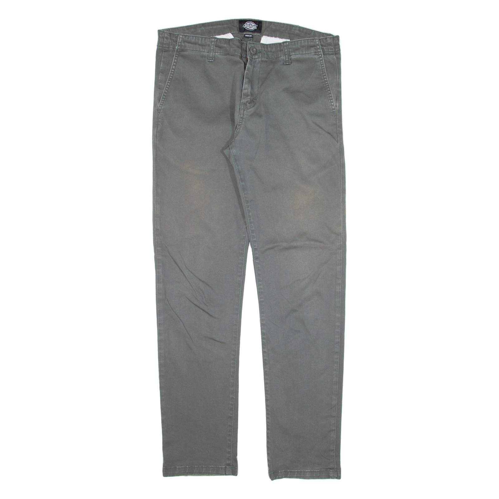 DICKIES Chino Mens Trousers Green Slim Tapered W32 L32 Refurbished - N/A refurbished available on Cerqular