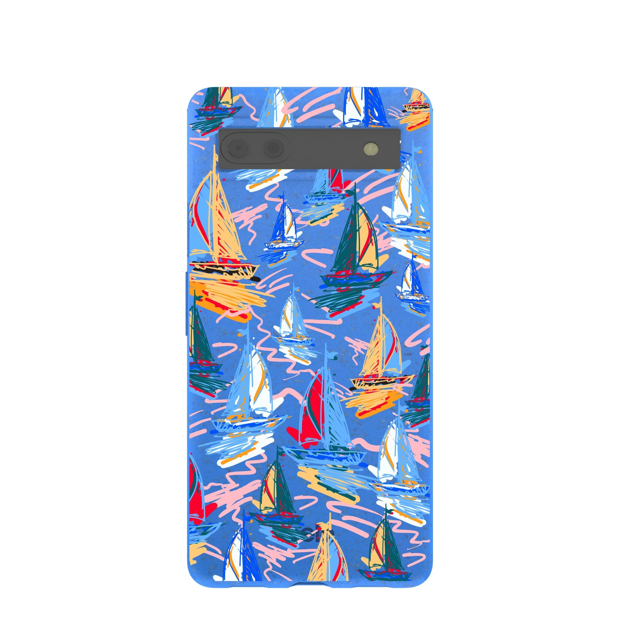 Electric Blue Dockside Dreams Google Pixel 6a Case Refurbished - Pela Case refurbished available on Cerqular