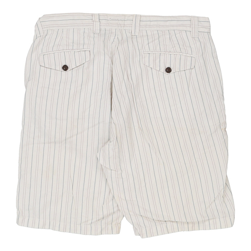 Buy Compagnia Di Navigazione Striped Shorts - 37W 11L White Cotton Refurbished - $16.87 Compagnia Di Navigazione Striped Shorts - 37W 11L White Cotton Refurbished - Thrifted (note: this is a term often used to describe second- refurbished available on Cerqular