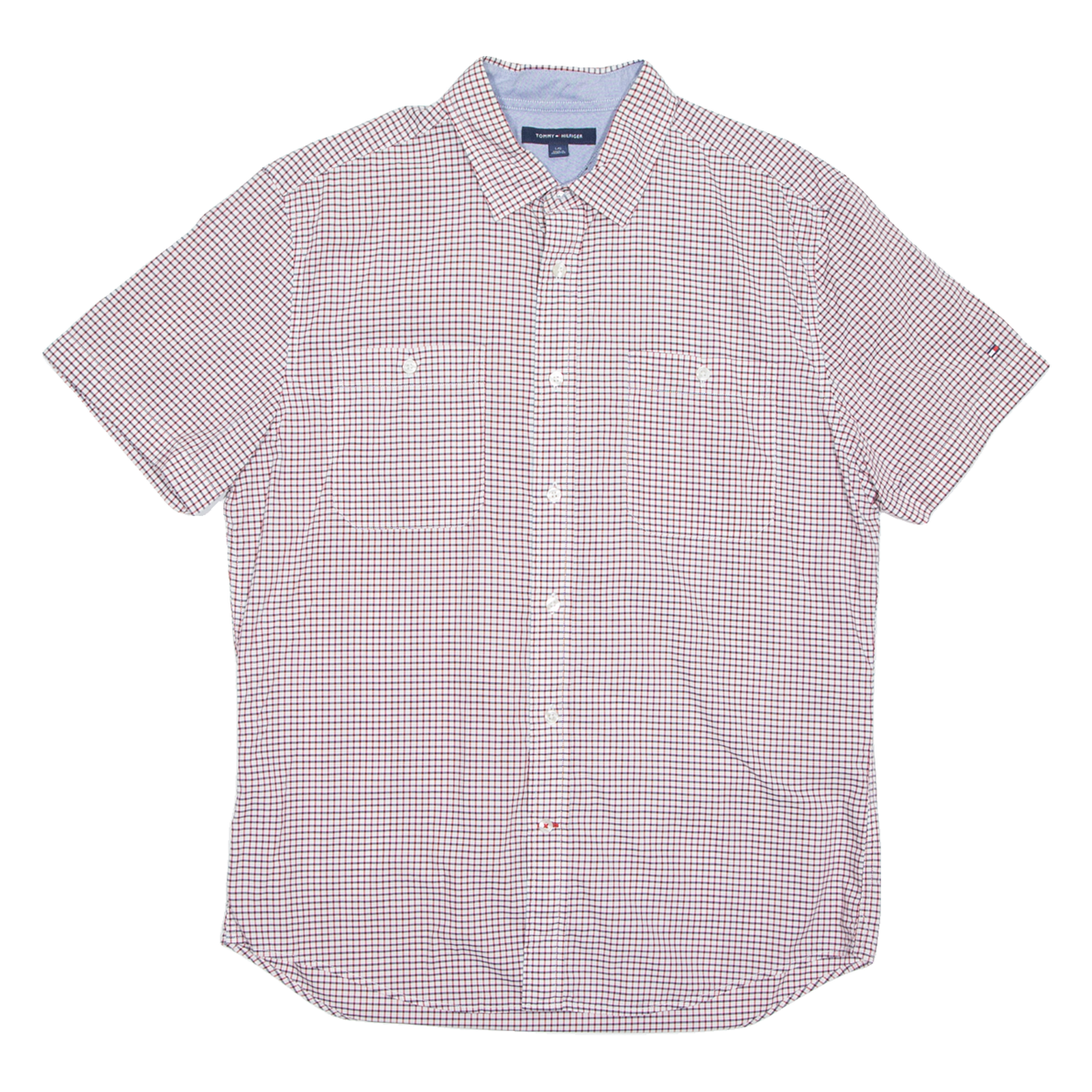 TOMMY HILFIGER Mens Shirt Red Check L Refurbished - N/A refurbished available on Cerqular