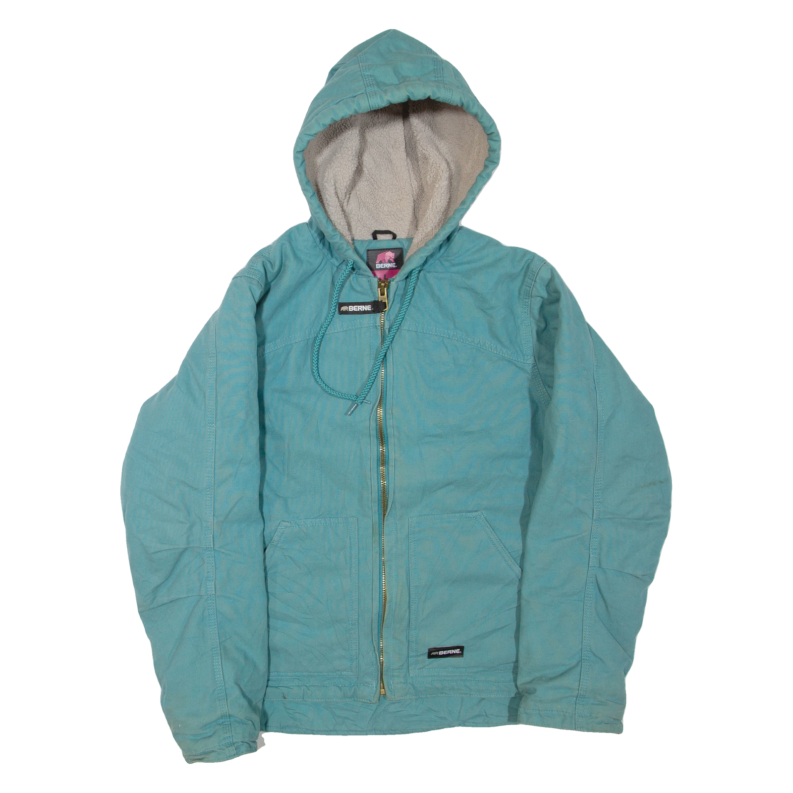 BERNE Womens Jacket Blue Hooded L Refurbished - N/A refurbished available on Cerqular
