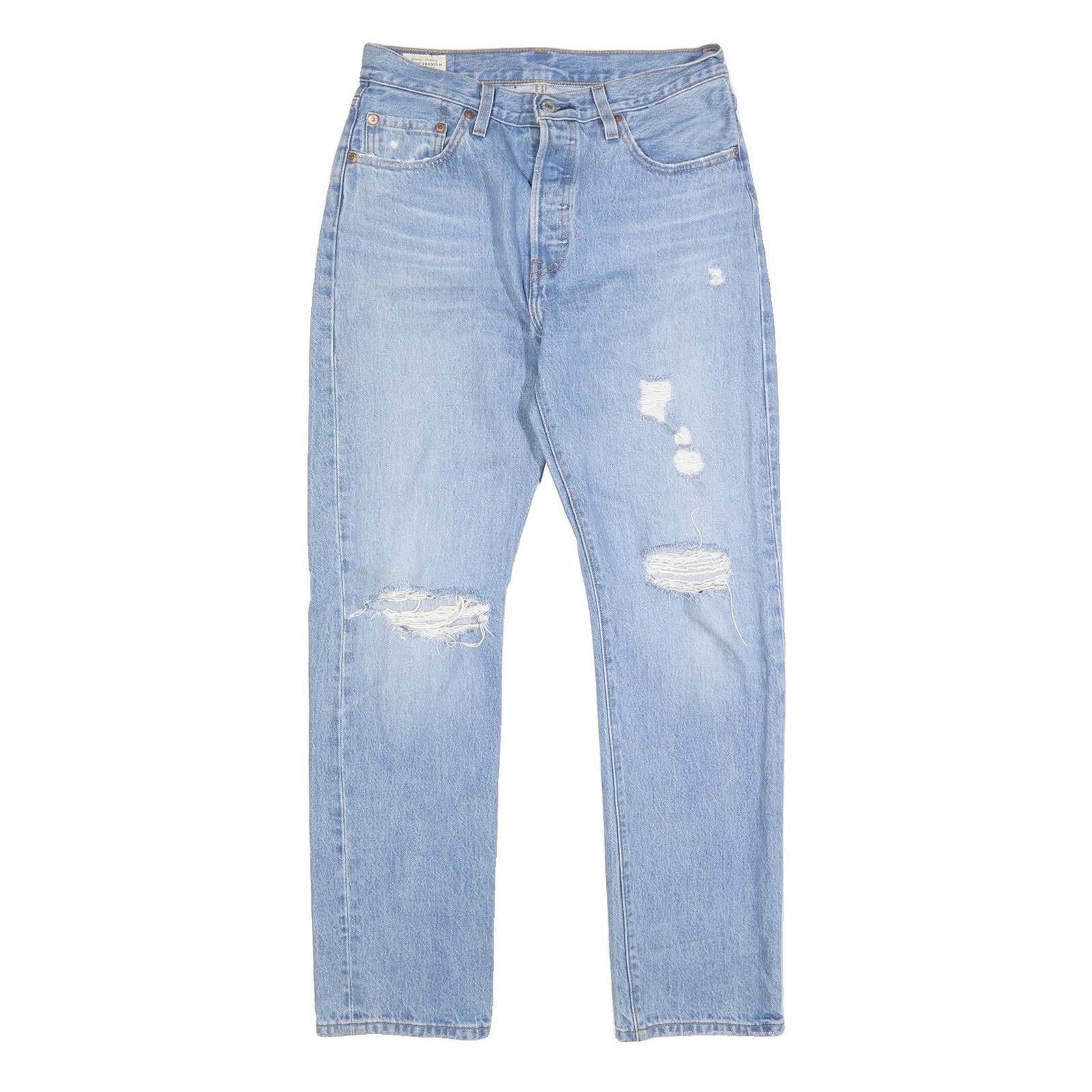 LEVI'S 501 BIG E Womens Jeans Blue Regular Straight Denim Light W28 L30 Refurbished - N/A refurbished available on Cerqular