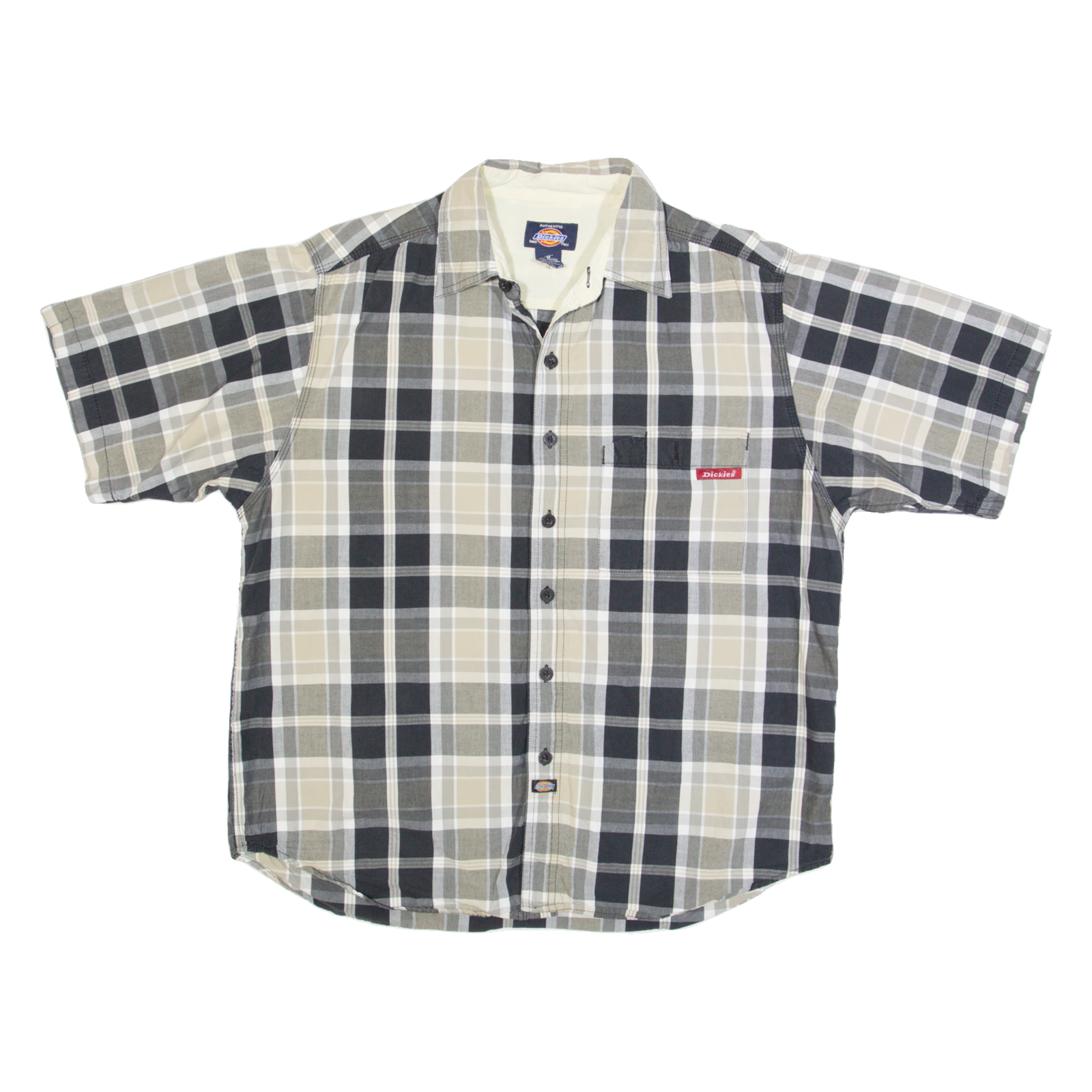 DICKIES Mens Shirt Blue Check M Refurbished - N/A refurbished available on Cerqular