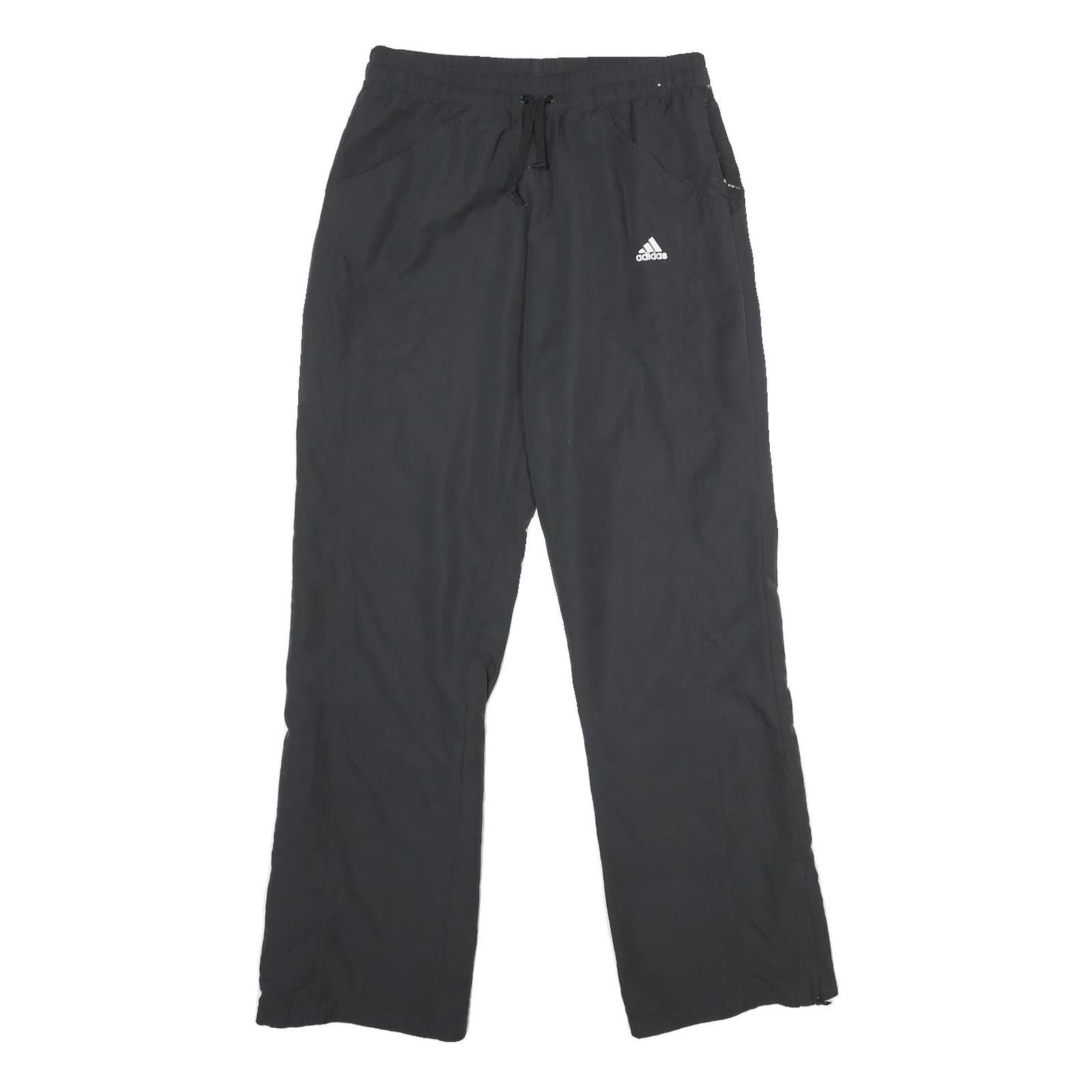 ADIDAS Womens Joggers Black Slim Straight UK 10 W26 L26 Logo Sportswear Refurbished - N/A refurbished available on Cerqular