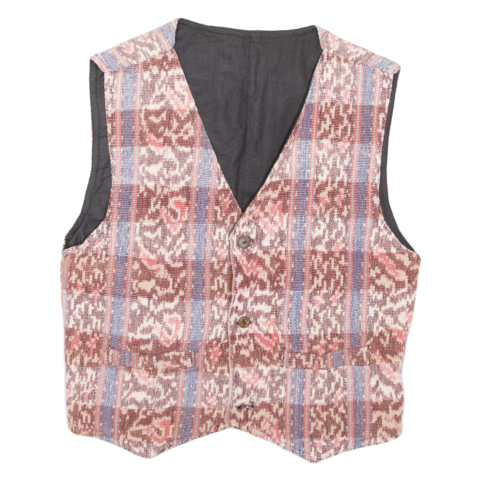 Womens Blazer Waistcoat Pink Crazy Pattern L Refurbished - N/A refurbished available on Cerqular
