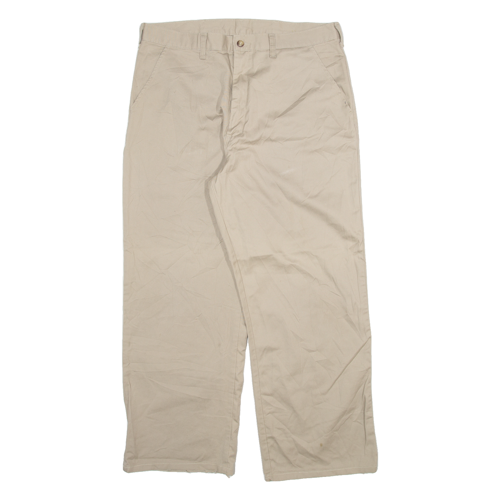 DICKIES Womens Trousers Beige Relaxed Straight W36 L28 Refurbished - N/A refurbished available on Cerqular