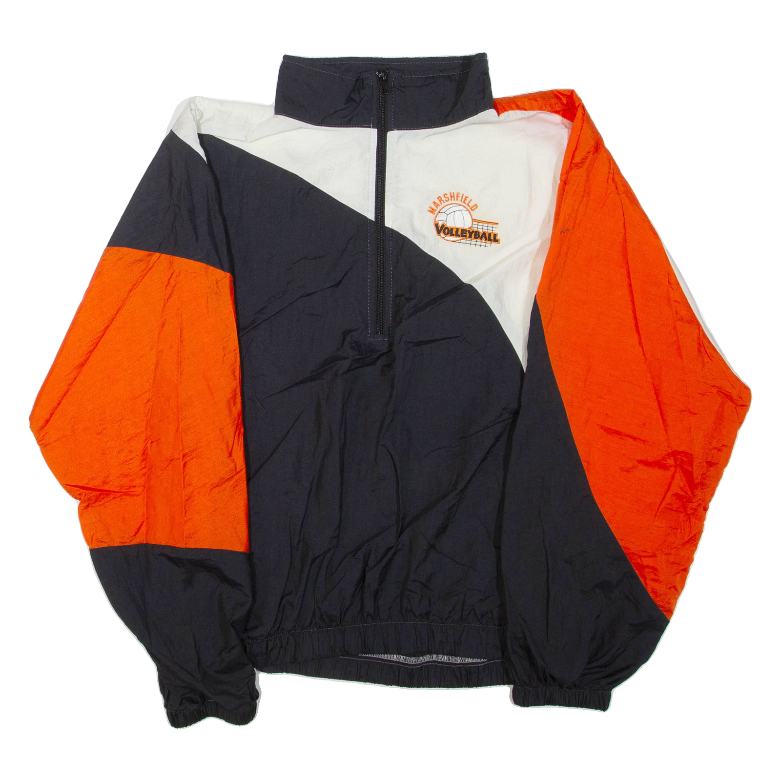 UNIQUE SALES Marshfield Volleyball Mens Shell Jacket Orange Nylon Colourblock L Refurbished - N/A refurbished available on Cerqular