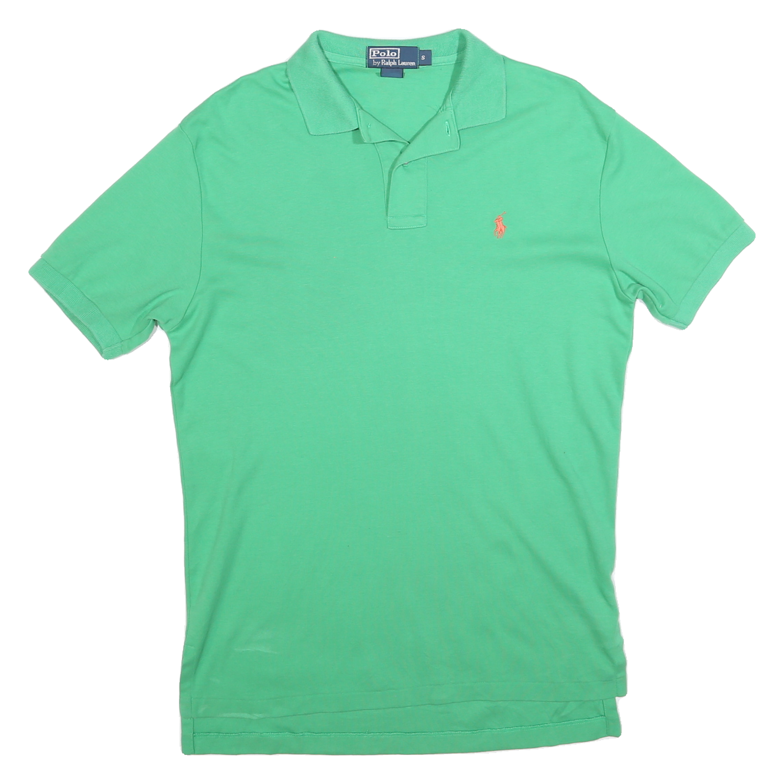 POLO RALPH LAUREN Mens Green Short Sleeve Plain Polo Shirt S Cotton Blend Refurbished - N/A refurbished available on Cerqular