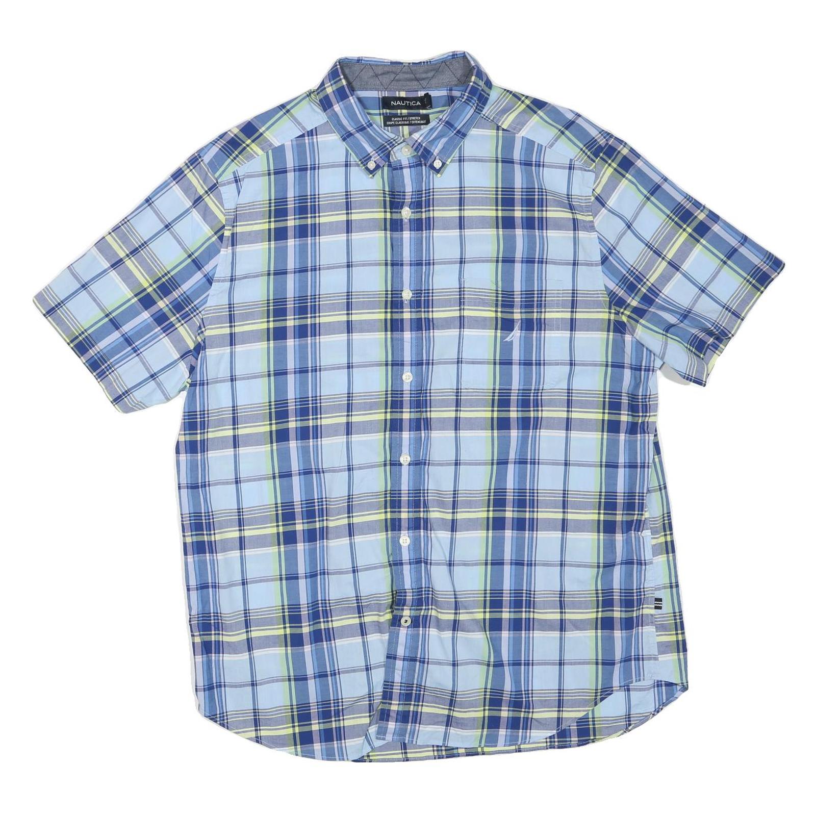Buy NAUTICA Mens Blue Check Shirt L Cotton Blend Casual Summer Button Down Refurbished - $25.99 NAUTICA Mens Blue Check Shirt L Cotton Blend Casual Summer Button Down Refurbished - N/A refurbished available on Cerqular