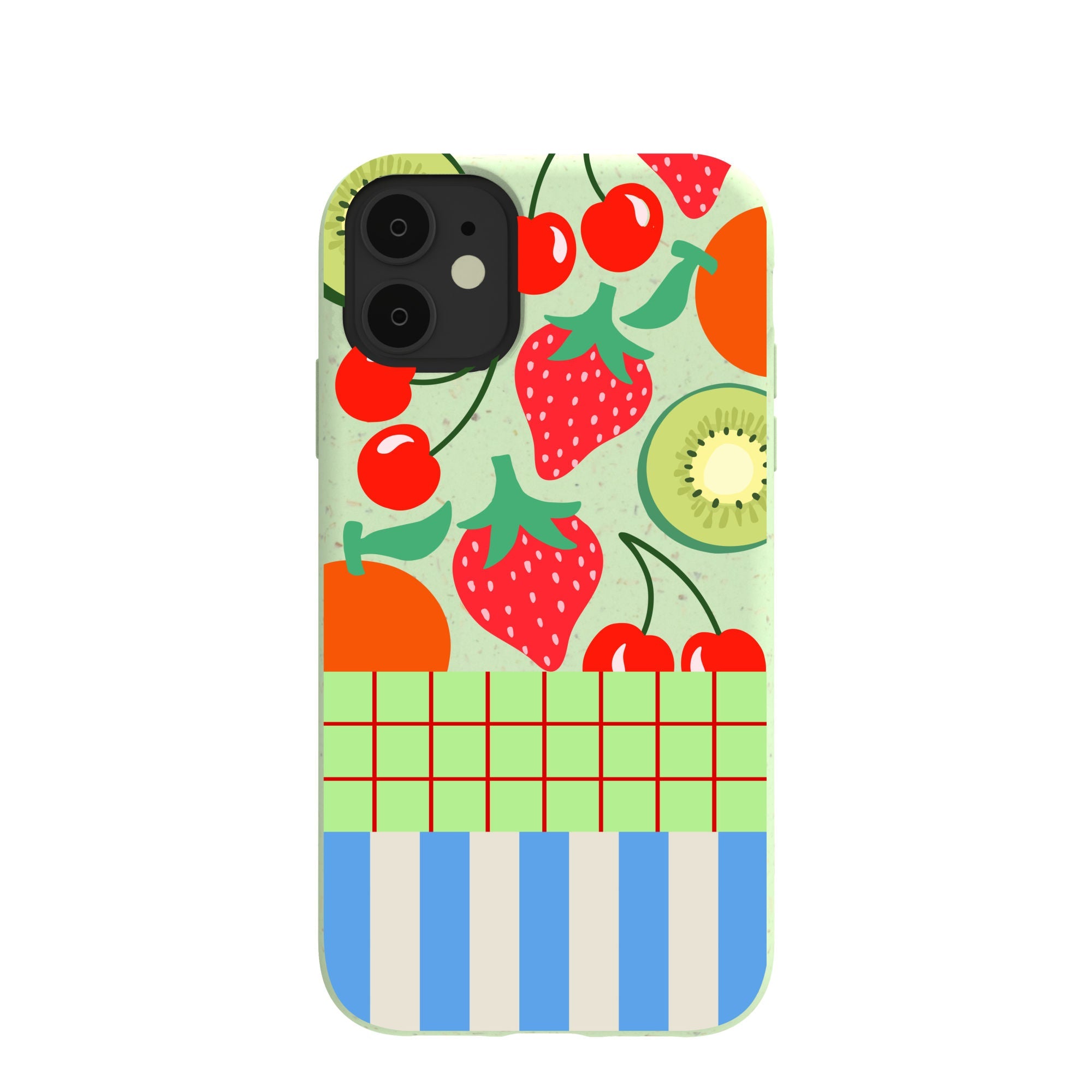 Sage Green Fresh Picnic iPhone 11 Case Refurbished - Pela Case refurbished available on Cerqular