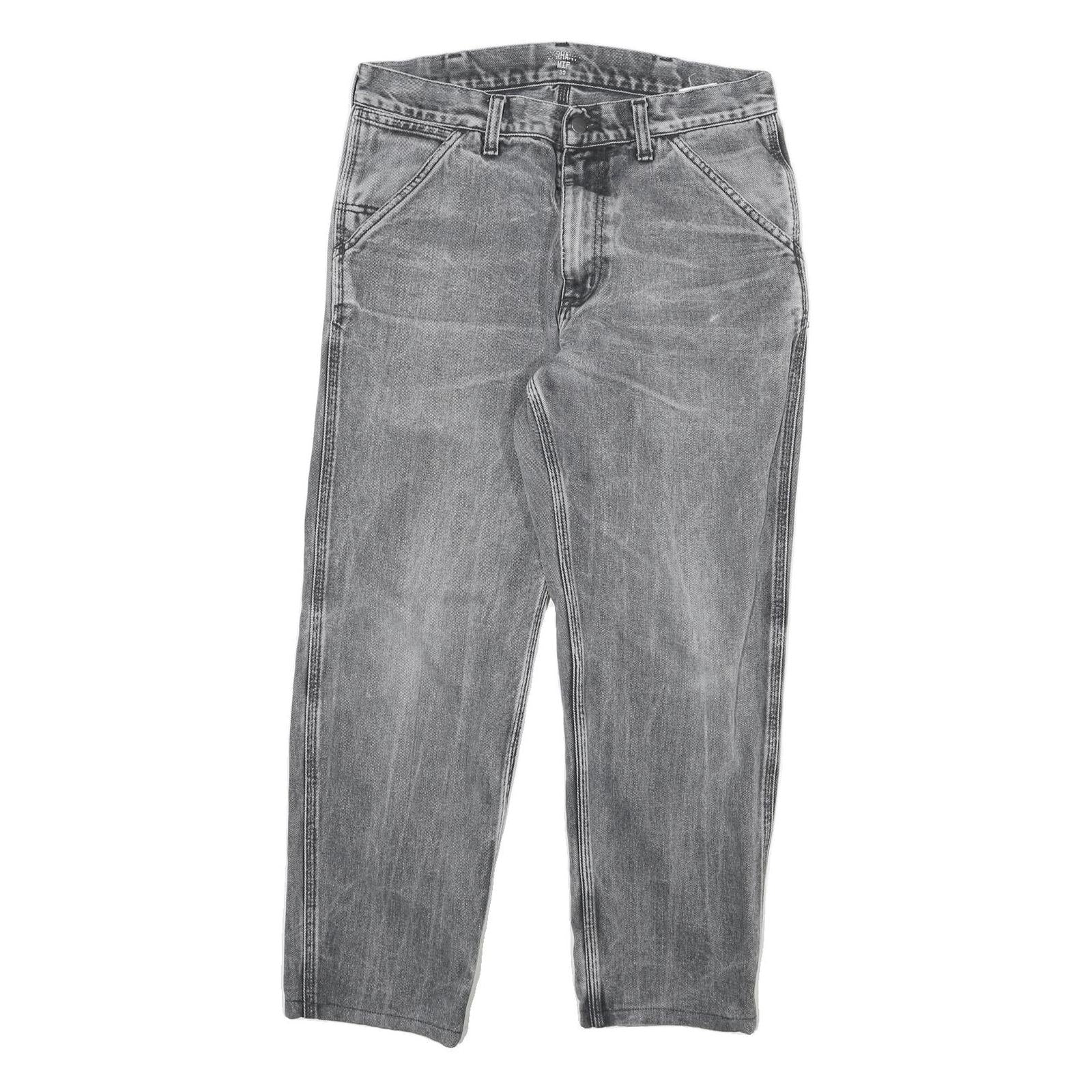 CARHARTT Mens Regular Fit Grey Denim Jeans W30 L25 Zip Casual Workwear Refurbished - N/A refurbished available on Cerqular