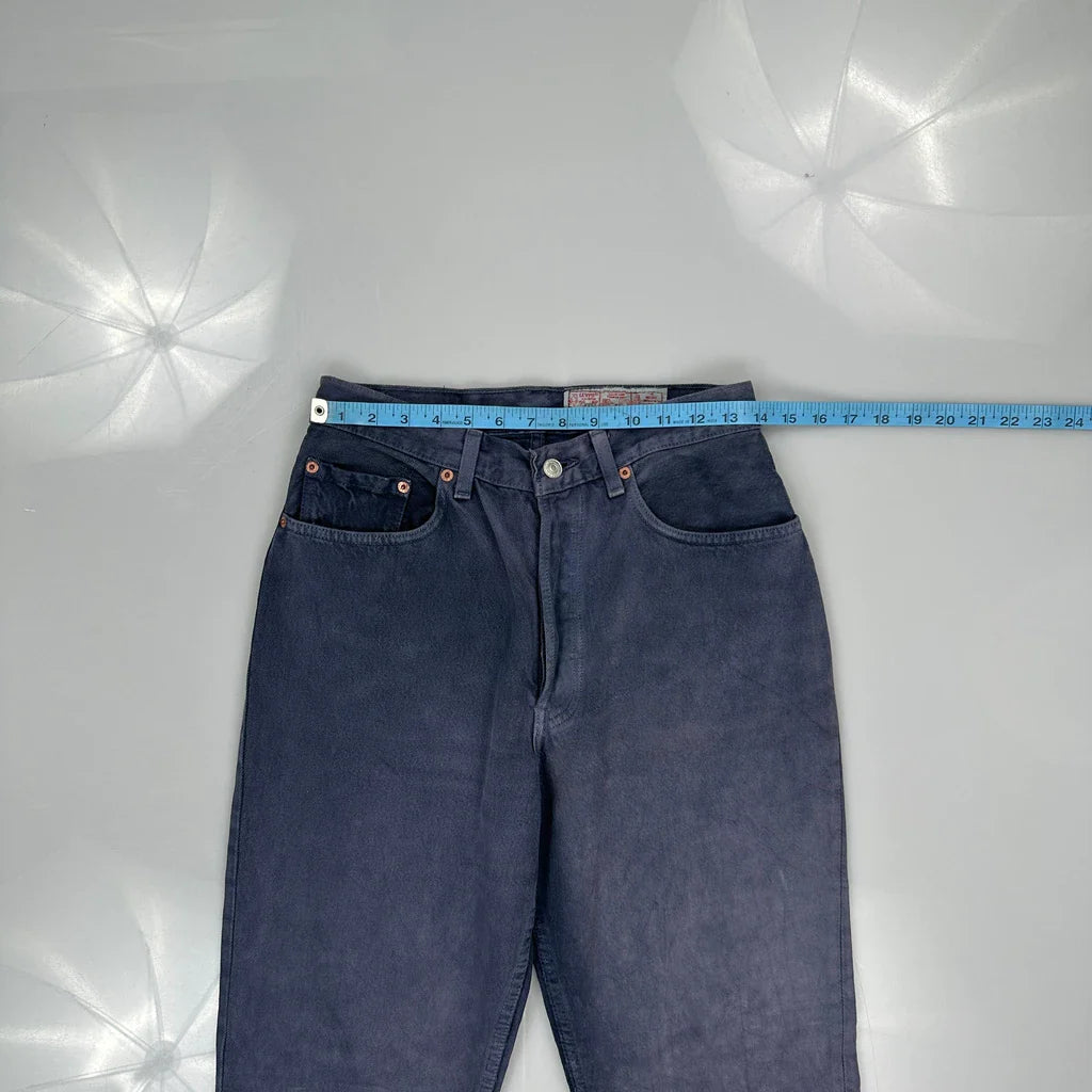 501 Levis Jeans - 28W UK 8 Blue Cotton Refurbished - Thrifted (note: this is a term often used to describe second- refurbished available on Cerqular