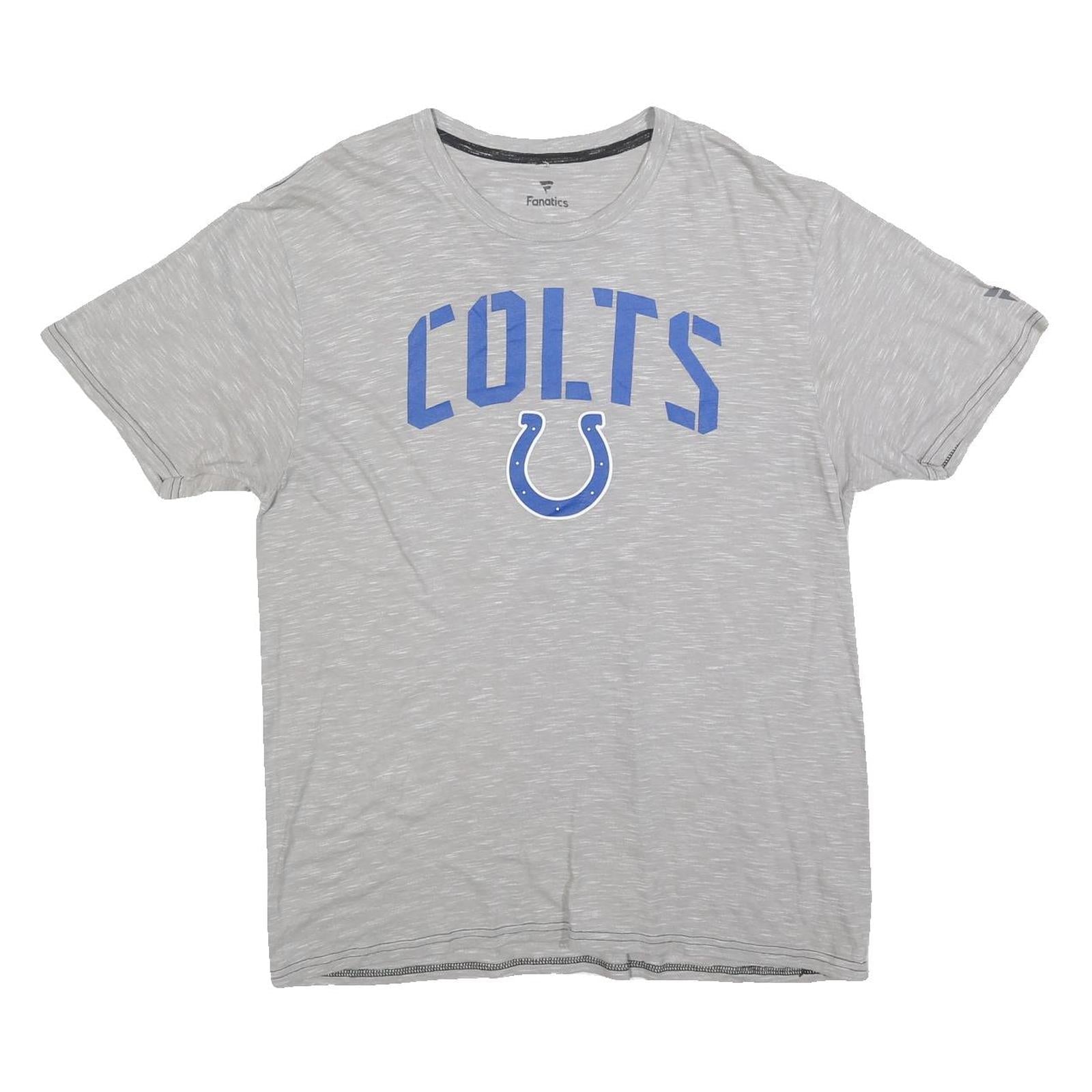 FANATICS Mens Grey Colts Graphic T-Shirt L Short Sleeve Crew Neck Sports Refurbished - N/A refurbished available on Cerqular