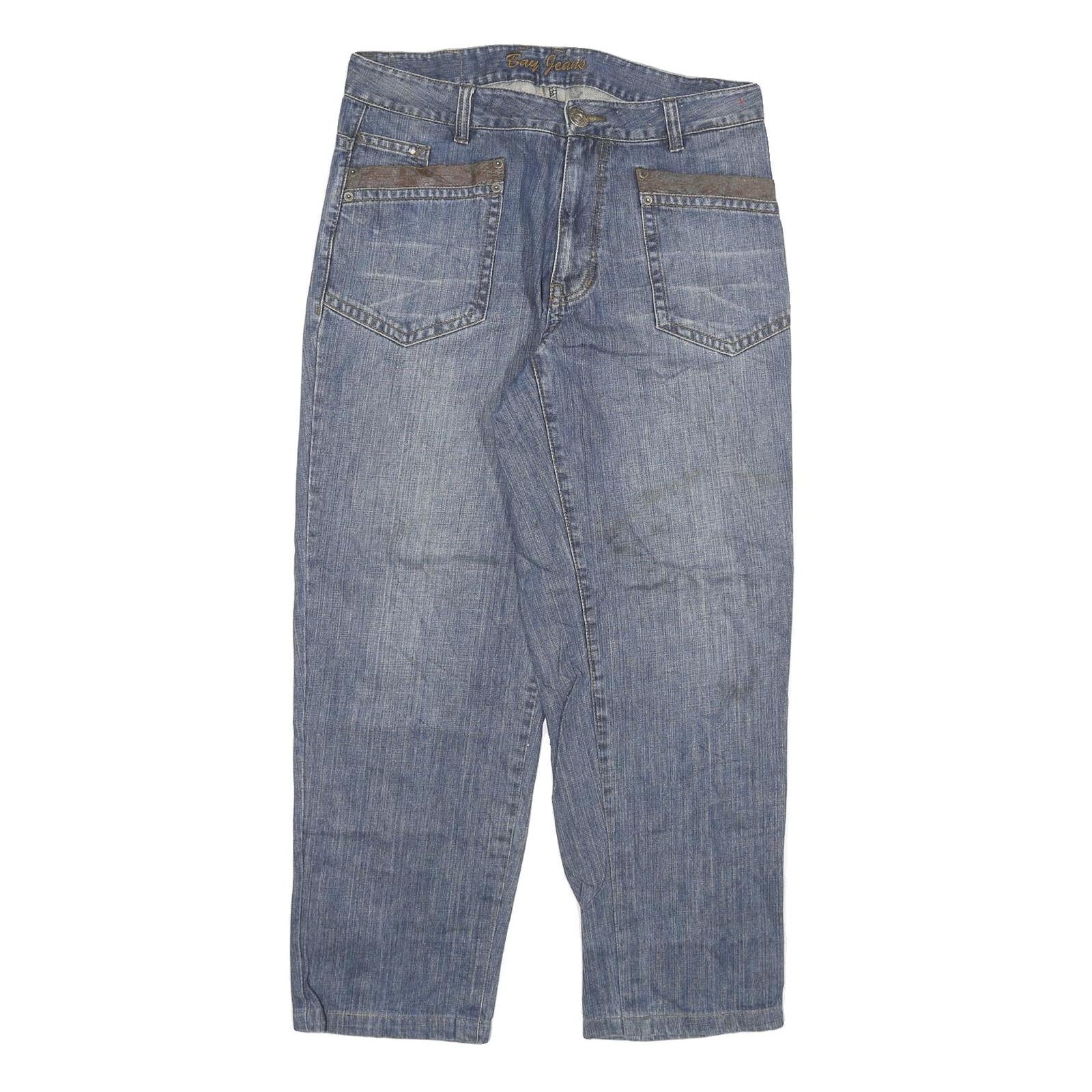 BAY JEANS Mens Jeans Blue Relaxed Straight Denim Medium W32 L29 Casual Stylish Refurbished - N/A refurbished available on Cerqular