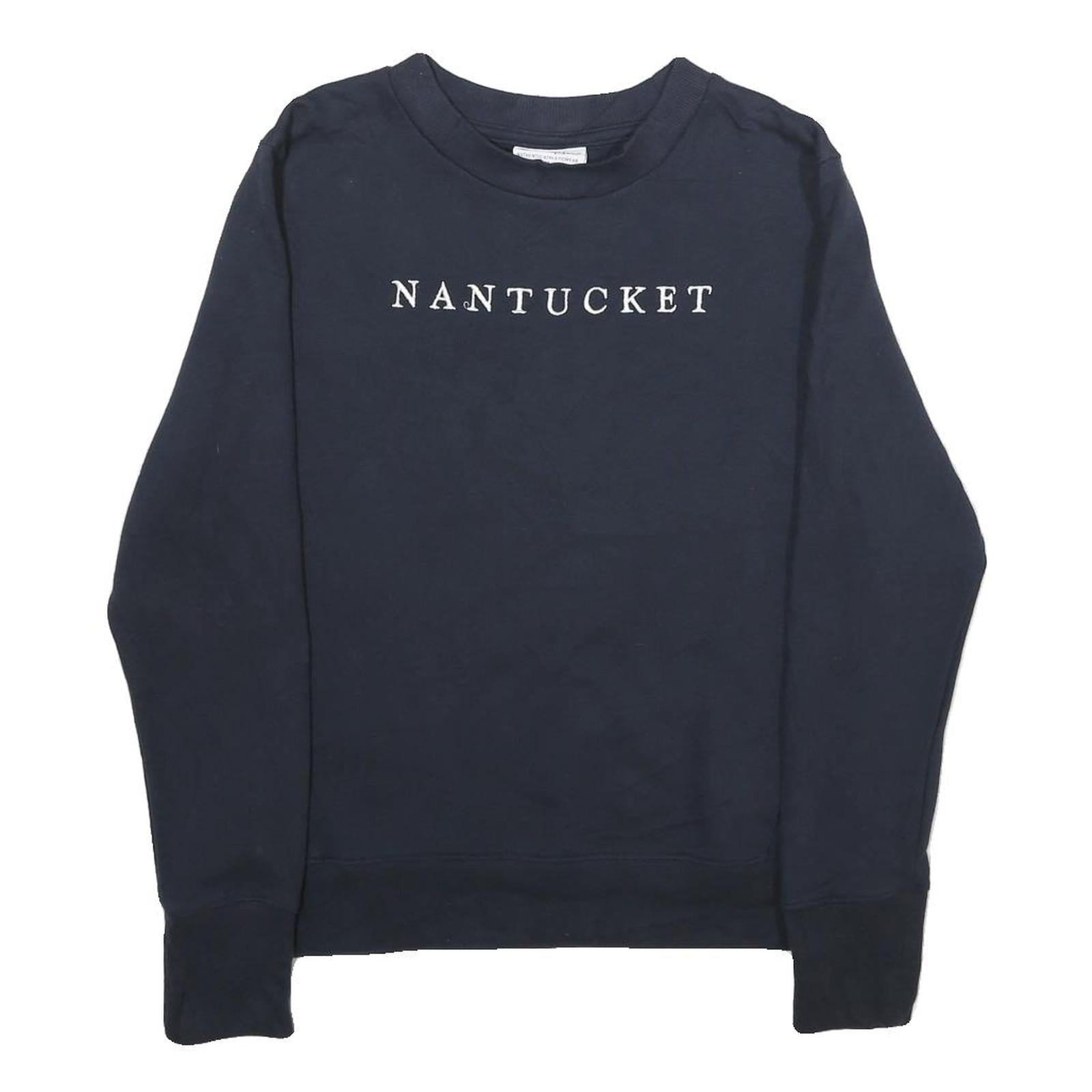 CHAMPION Womens Navy Blue Nantucket Crew Neck M Cotton Blend Sweatshirt Refurbished - N/A refurbished available on Cerqular