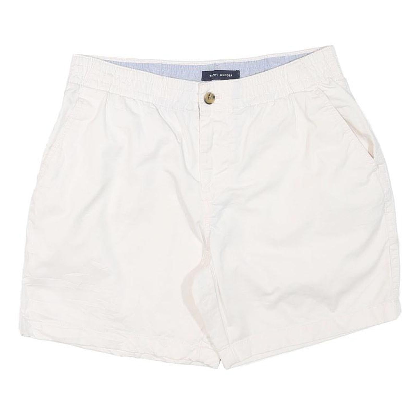 TOMMY HILFIGER Womens Cream Casual Shorts M W29 Cotton Blend Lightweight Summer Refurbished - N/A refurbished available on Cerqular