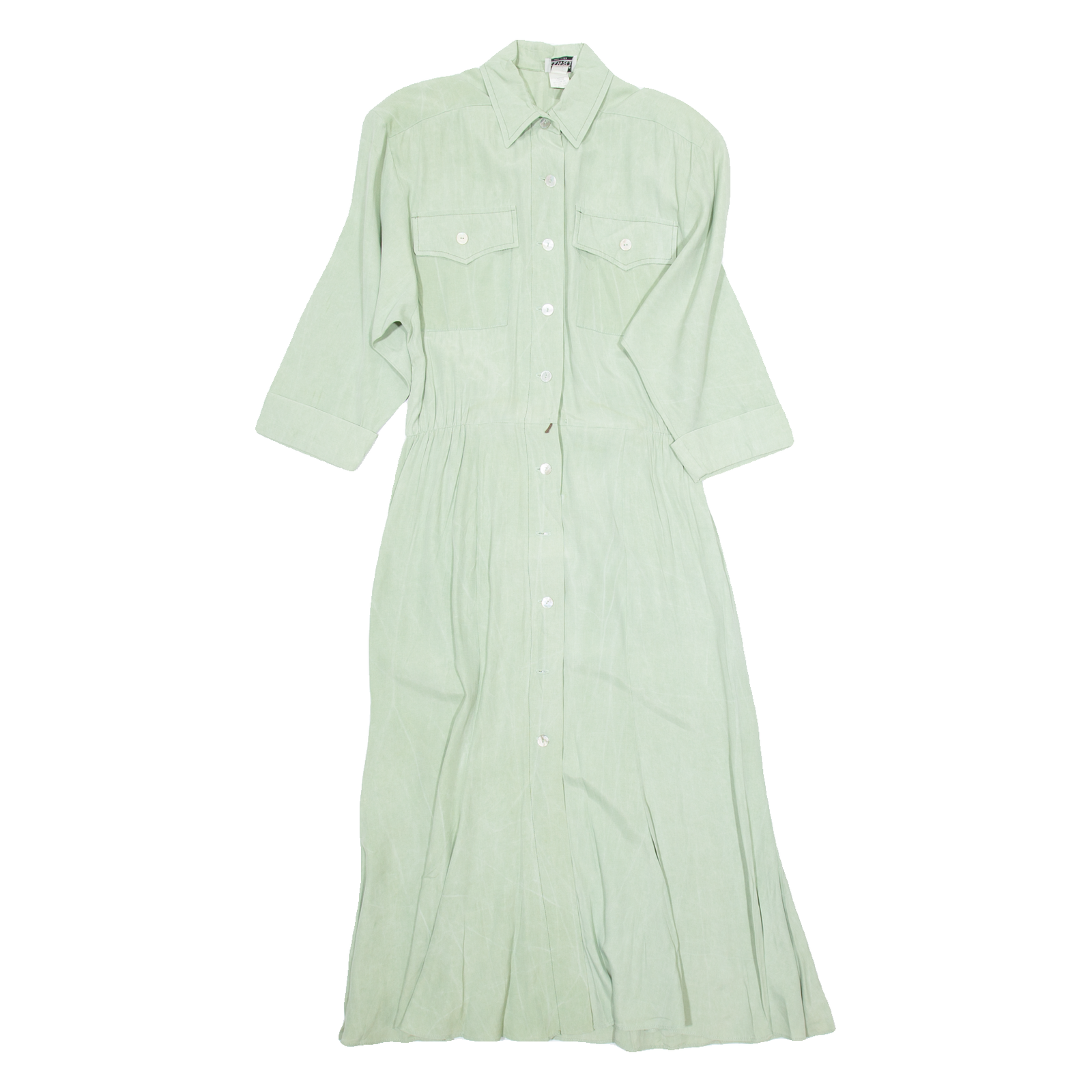 KWAI Womens Day Dress Green Long Sleeve Midi UK 8 Refurbished - N/A refurbished available on Cerqular