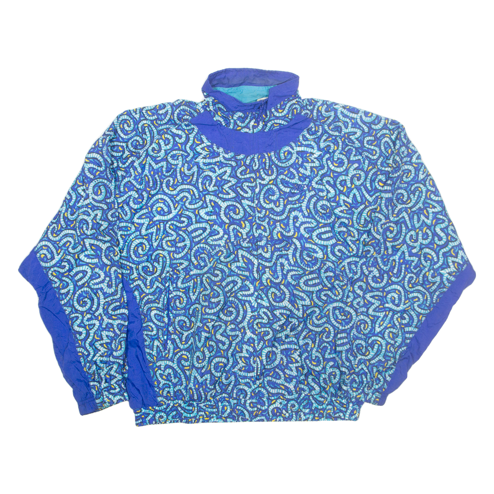 NIKE Mens Track Jacket Blue Crazy Pattern L Refurbished - N/A refurbished available on Cerqular