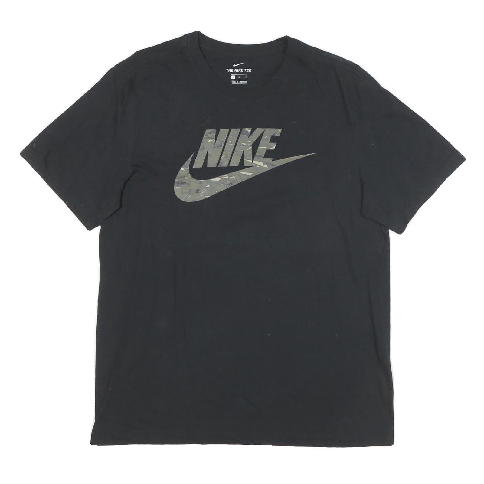 NIKE Mens Black Graphic T-Shirt M Short Sleeve Crew Neck Cotton Blend Refurbished - N/A refurbished available on Cerqular