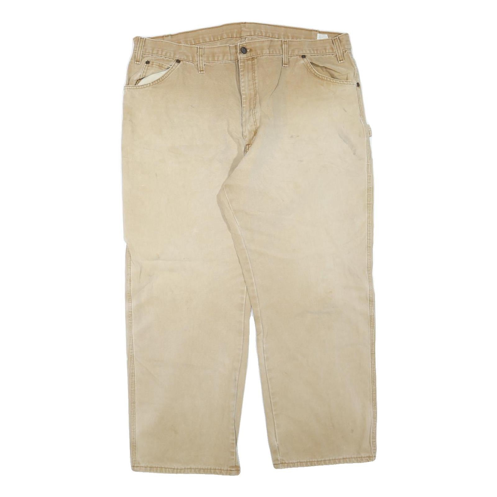 DICKIES Mens Jeans Beige Regular Straight Denim Stone Wash W40 L28 Workwear Refurbished - N/A refurbished available on Cerqular