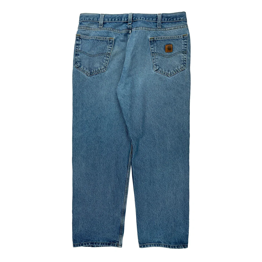 Carhartt Jeans - 36W 30L Blue Cotton Refurbished - Thrifted (note: this is a term often used to describe second- refurbished available on Cerqular